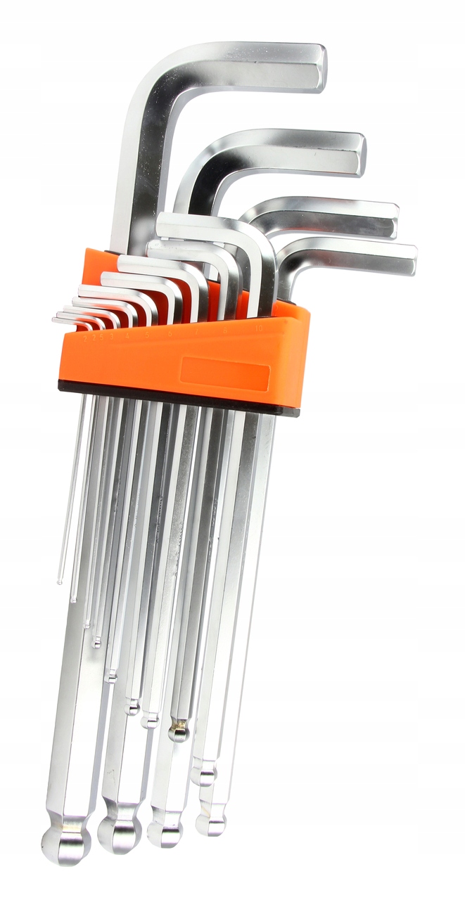 ZESTAW KLUCZY IMBUSOWYCH KLUCZE IMBUSOWE KULKA 13 ELEM.2mm-19mm KLIP M66429