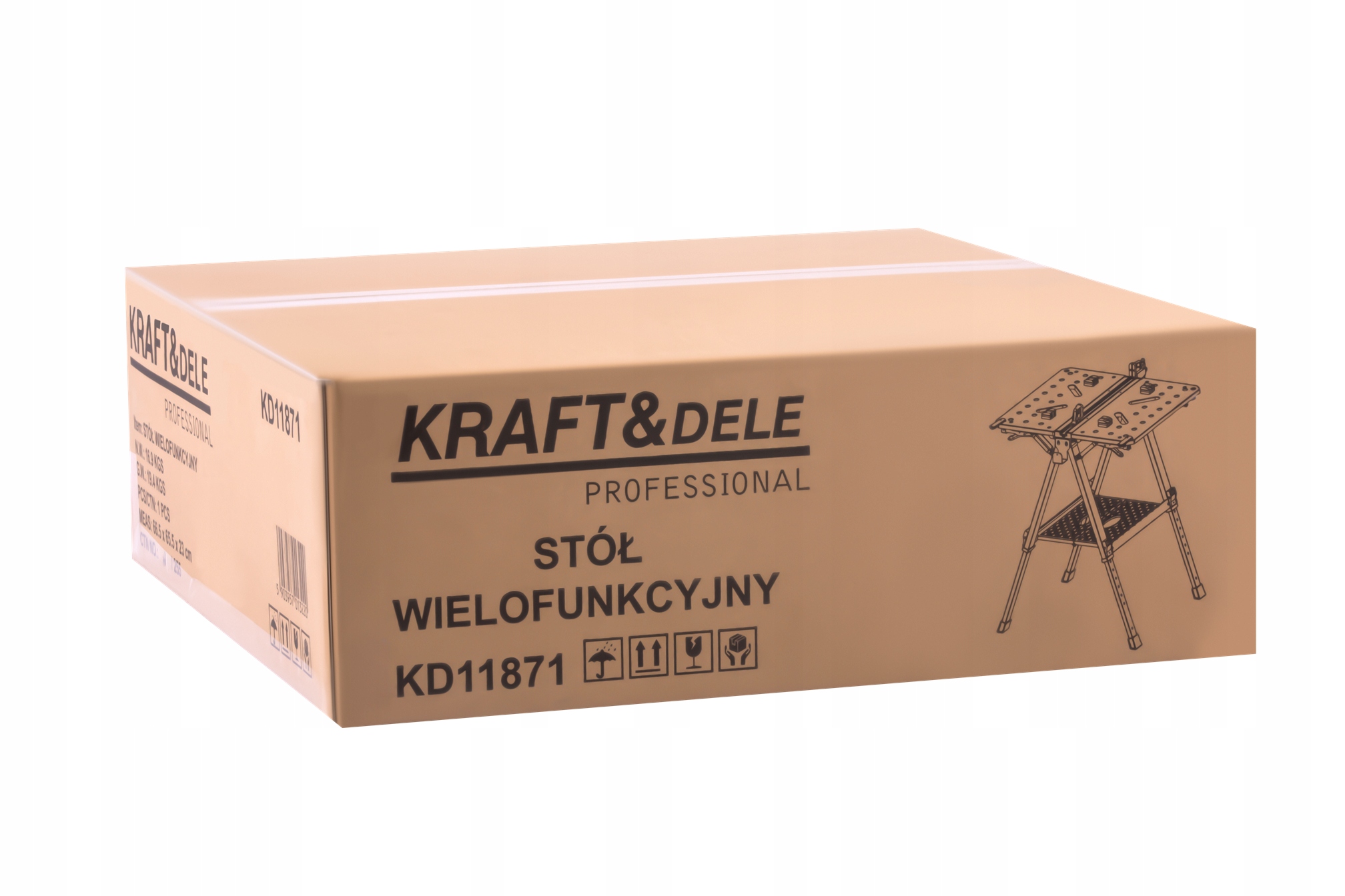 STÓŁ ROBOCZY I ZACISKOWY SKŁADANY 454KG ŁADOWNOŚĆ MDF 70x65x92CM KD11871