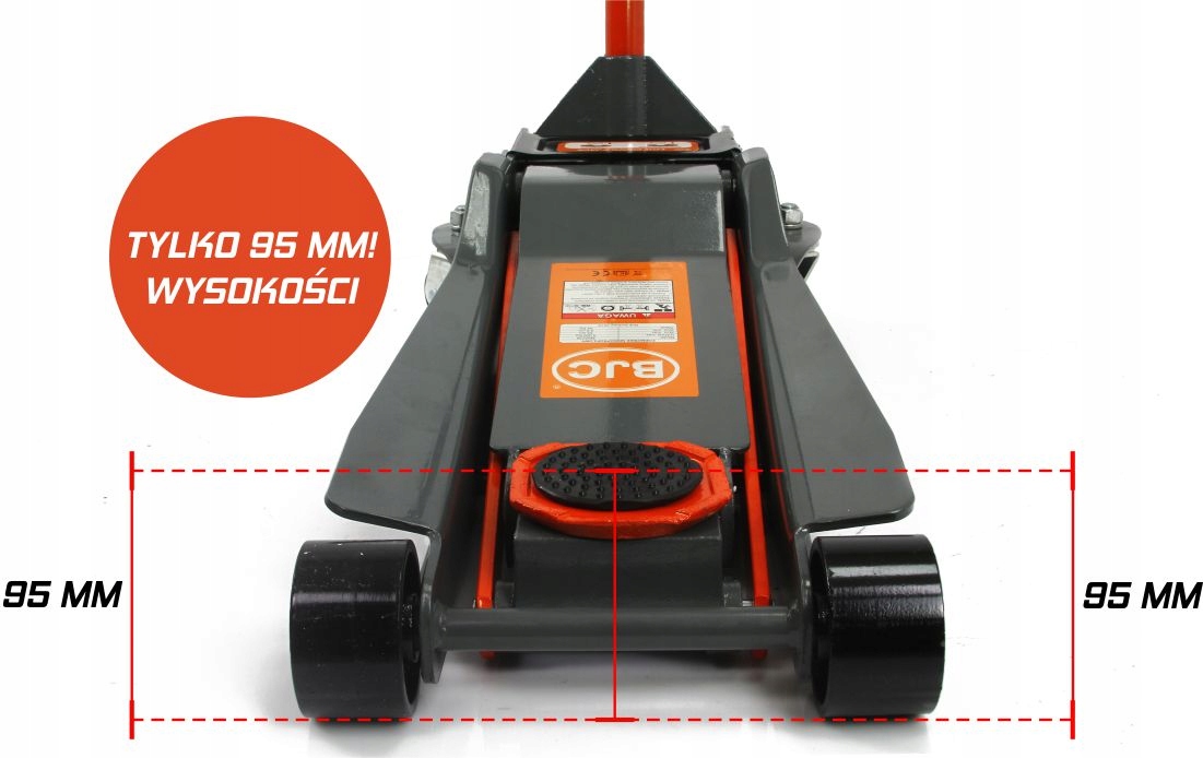 PODNOŚNIK HYDRAULICZNY NISKOPROFILOWY ŻABA 4T BJC 95-550MM M80236