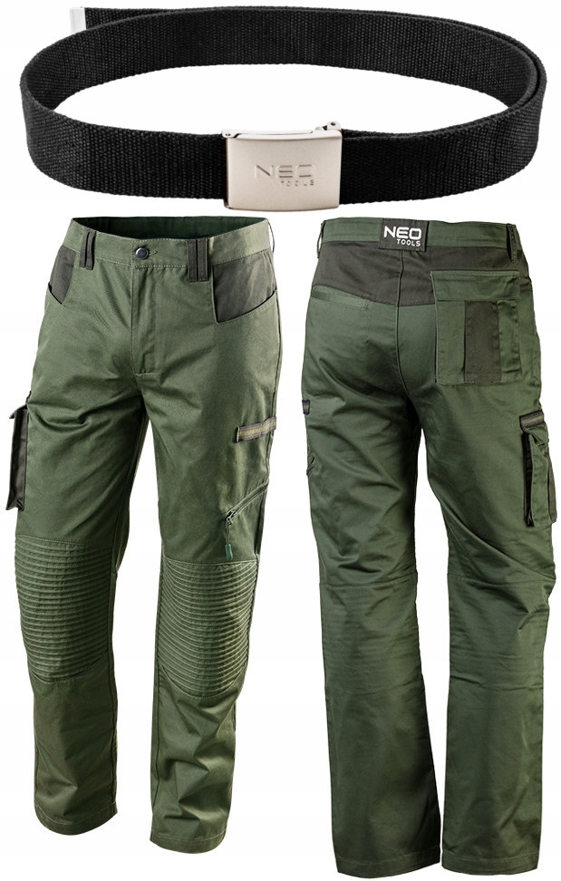 NEO spodnie robocze CAMO Olive XS/46 81-222 +PASEK