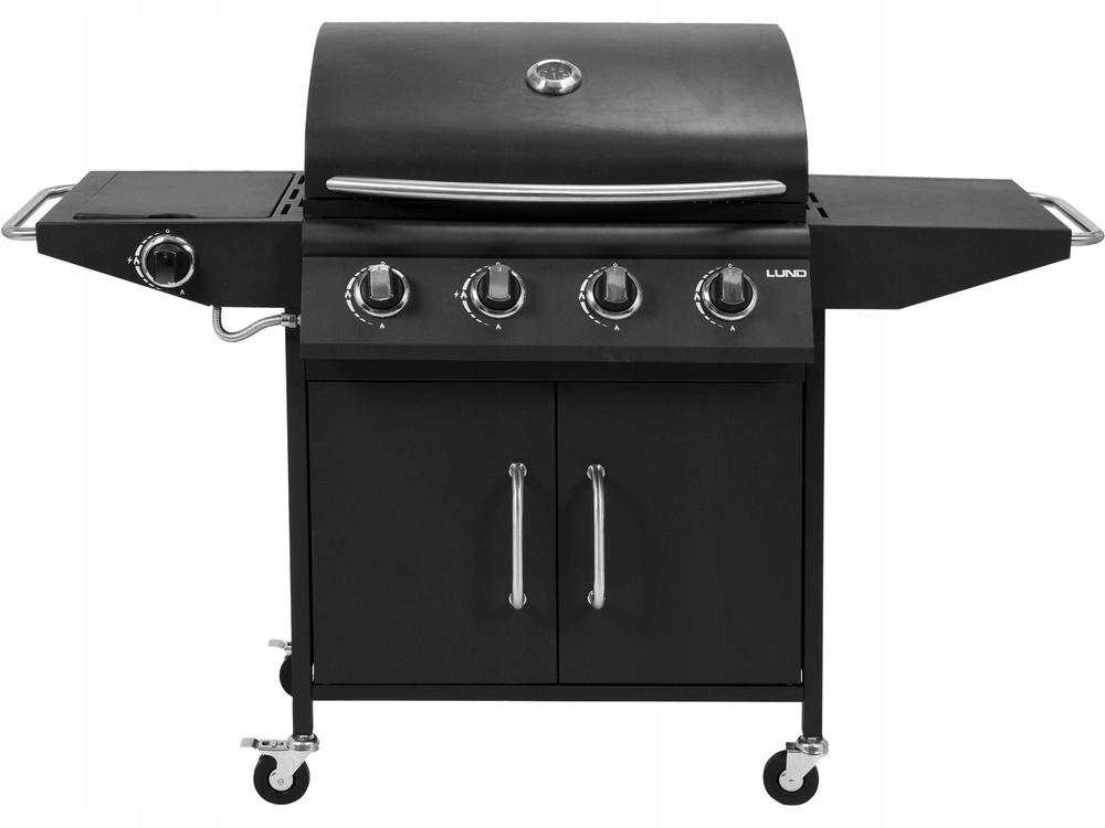 GRILL GAZOWY OGRODOWY 4+1 LUND 16KW PALNIK BOCZNY PORCELANOWY RUSZT 99643
