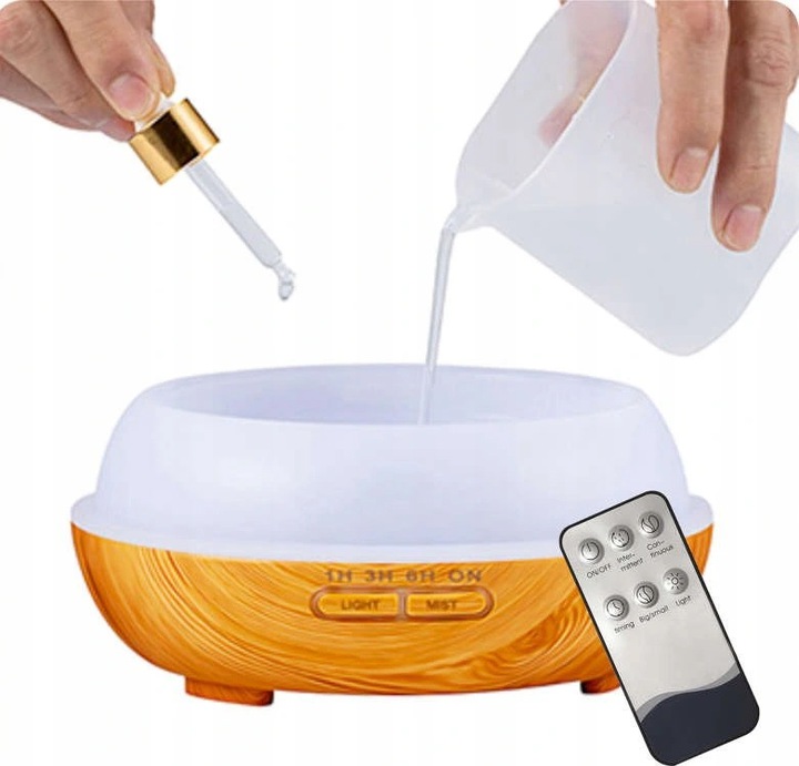 DYFUZOR ZAPACHOWY AROMATERAPIA NAWILŻACZ POWIETRZA 500ml LED + PILOT 66902
