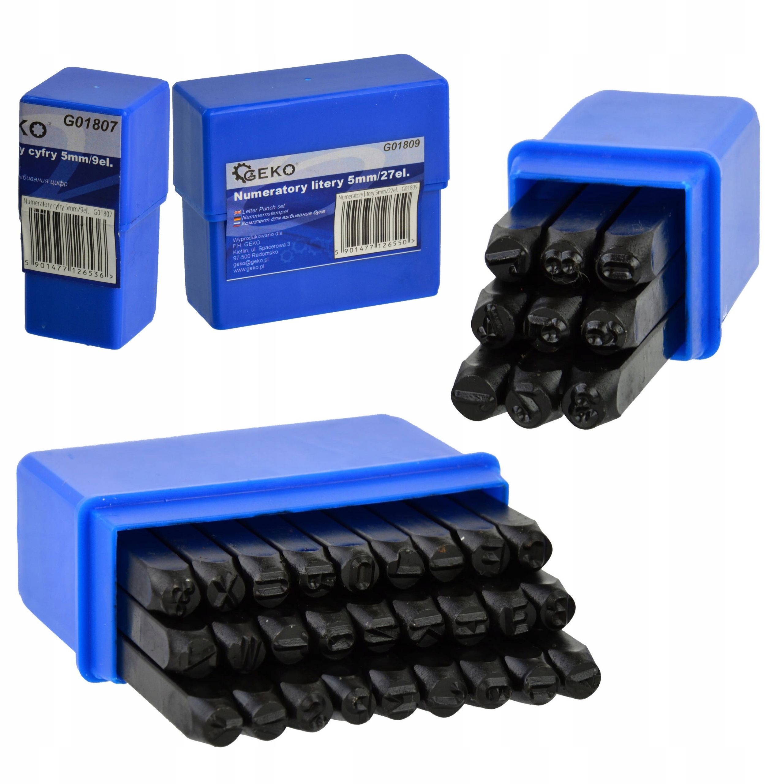 ZESTAW ZNACZNIKI NUMERATORY 36 SZTUK NUMERATOR LITERY + CYFRY 5mm