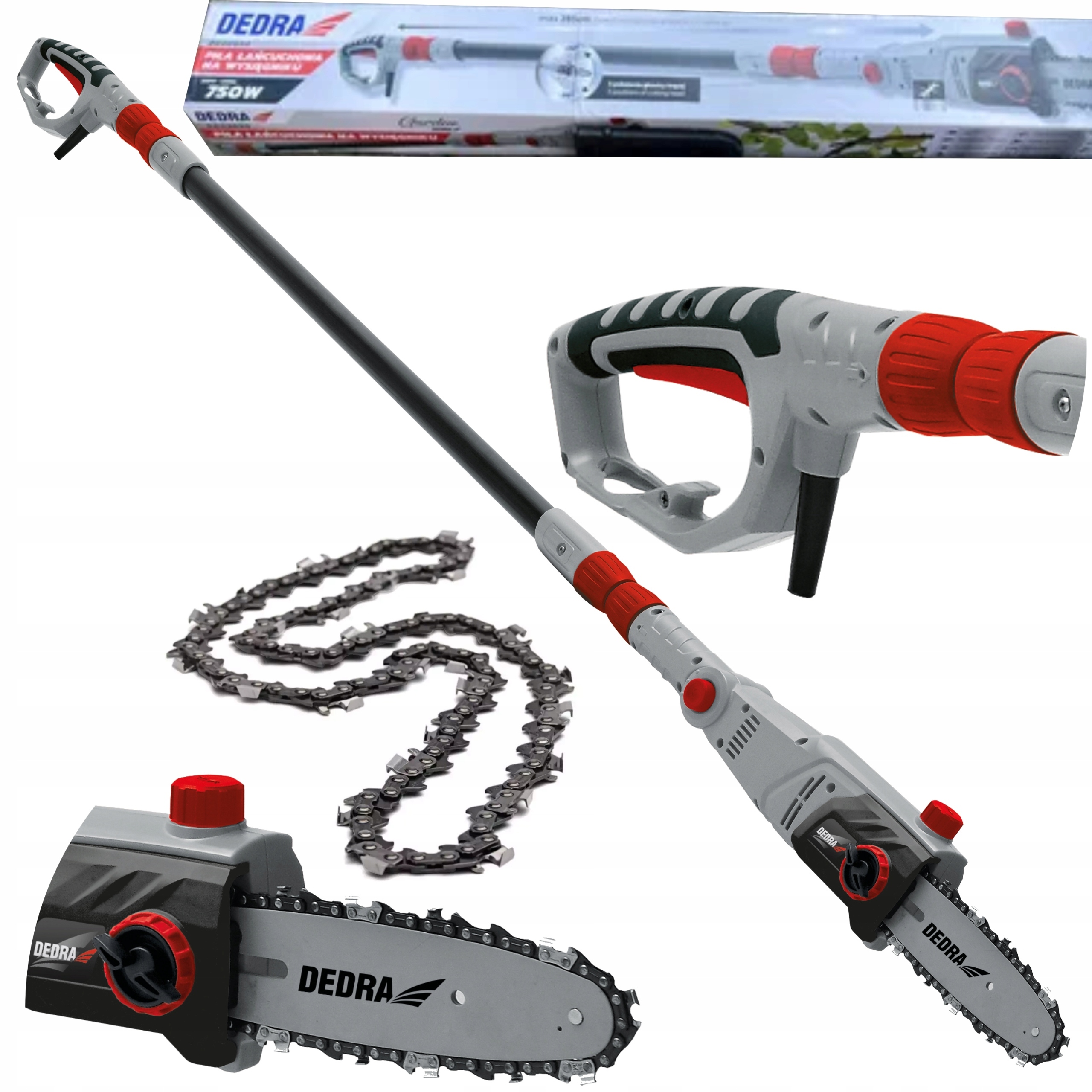 DEDRA DED8699 PIŁA PILARKA TELESKOPOWA GAŁĘZI 750W OKRZESYWARKA WYSIĘGNIKU