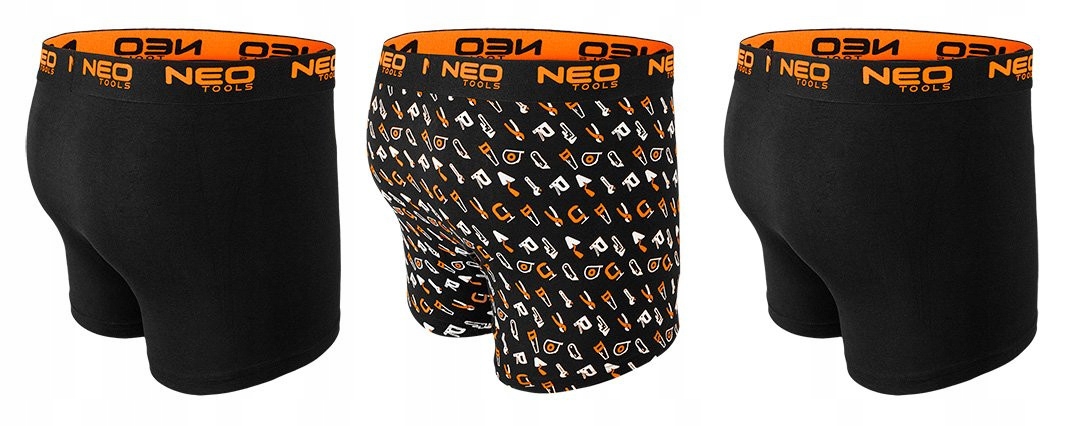 NEO BOKSERKI SZORTY BASIC 3-PACK 81-679 BAWEŁNA 3 WZORY NARZĘDZIA ROZMIAR M