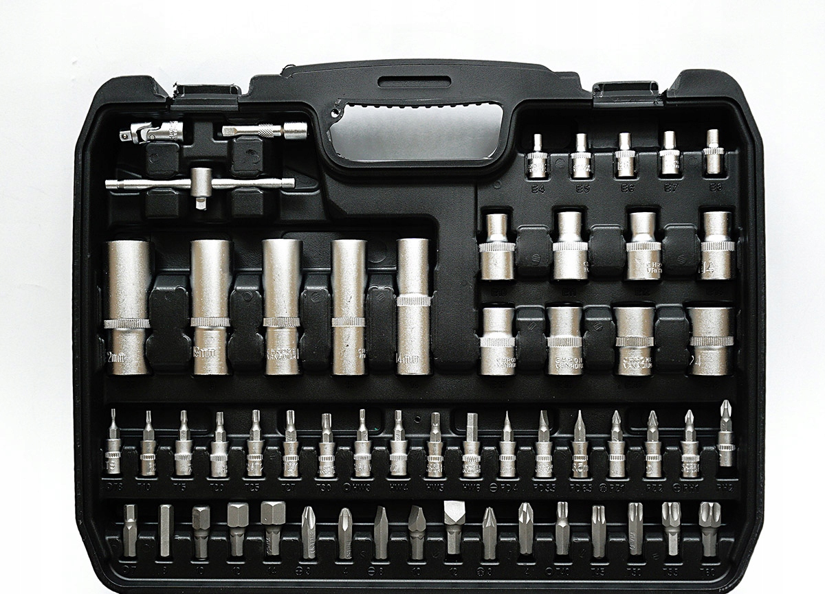 ZESTAW NARZĘDZIOWY 108el KLUCZY KLUCZE NASADOWE + PŁASKO OCZKOWE 6-22mm 12e