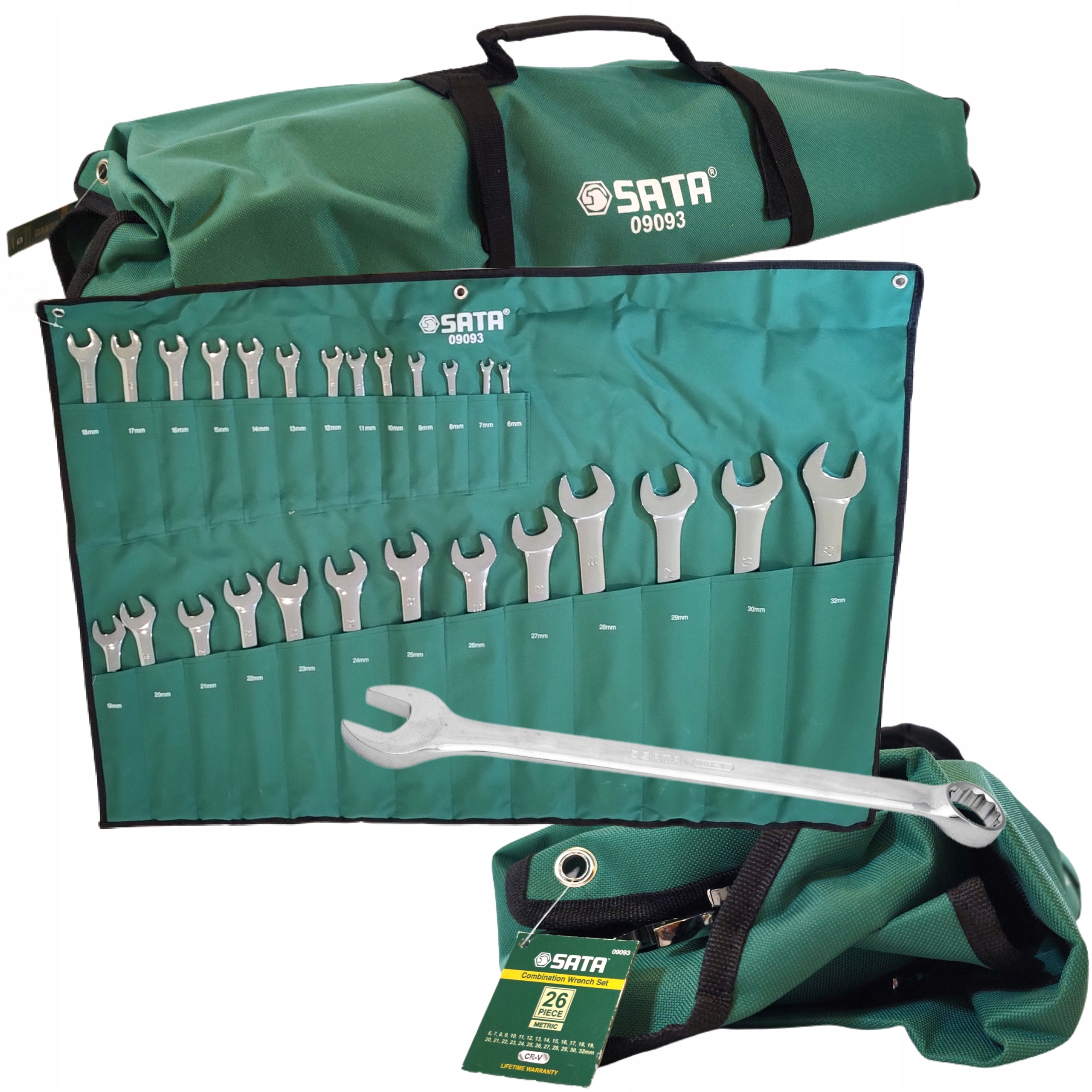 SATA ZESTAW KLUCZE PŁASKO-OCZKOWE 26 SZTUK 09093