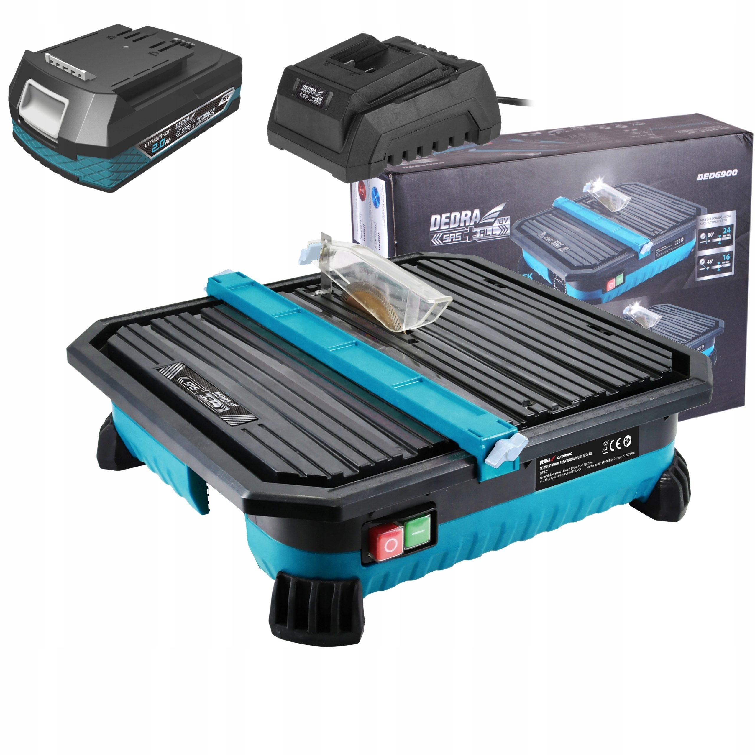 DEDRA PRZECINARKA AKU PIŁA DO PŁYTEK 18V 110mm 2Ah