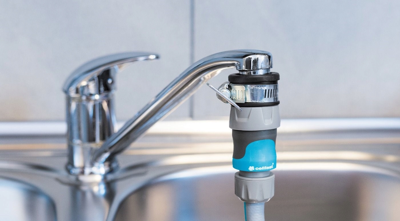 CELLFAST PRZYŁĄCZE UNIWERSALNE NA KRAN Z OBEJMĄ IDEAL 15-19MM 52-661