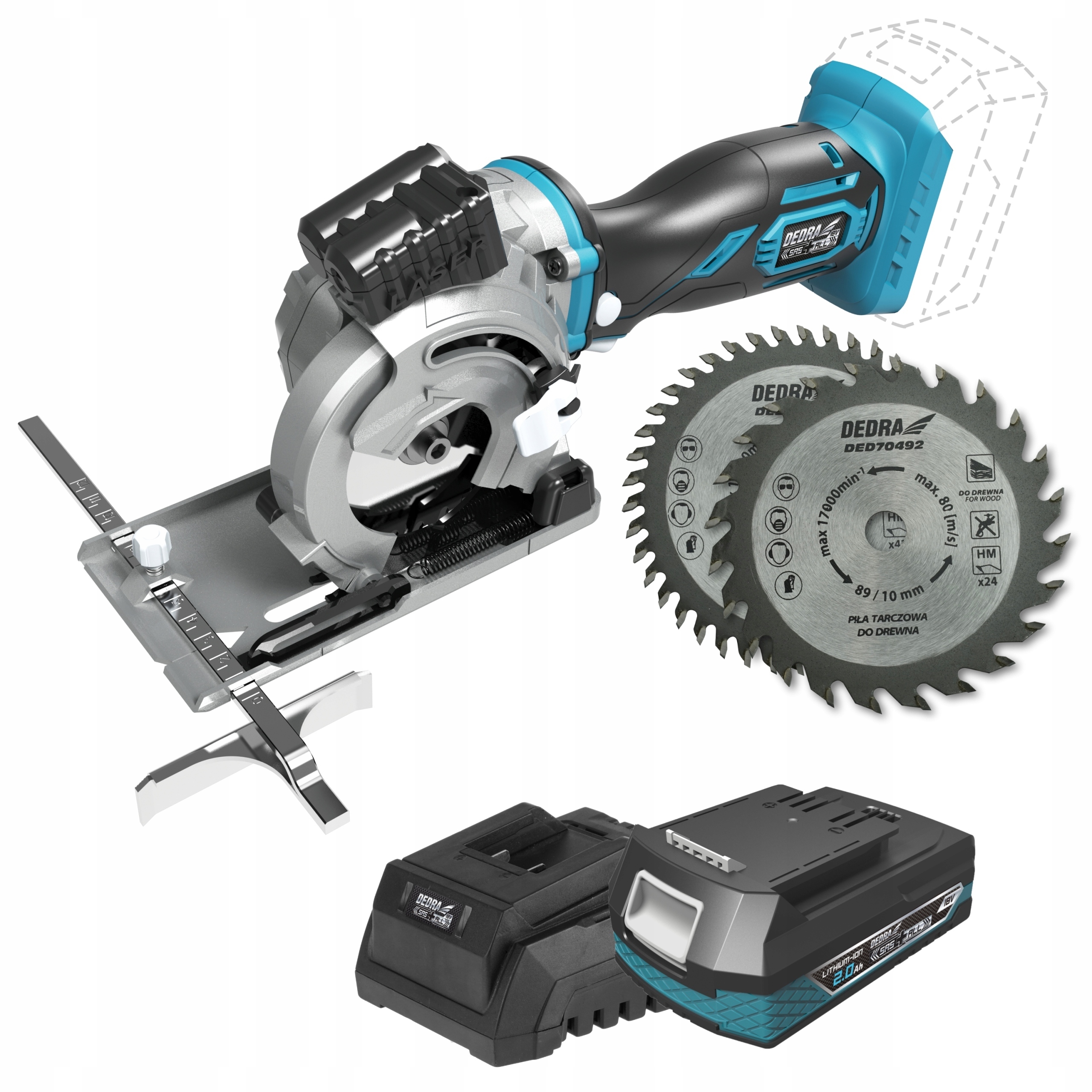 DEDRA PIŁA MINI PILARKA Aku. 18V Tarczowa SAS+ 2Ah