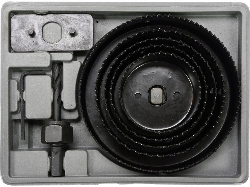 VOREL OTWORNICE DO DREWNA KOMPLET 8 ELEMENTÓW 64-127mm + ETUI V22571