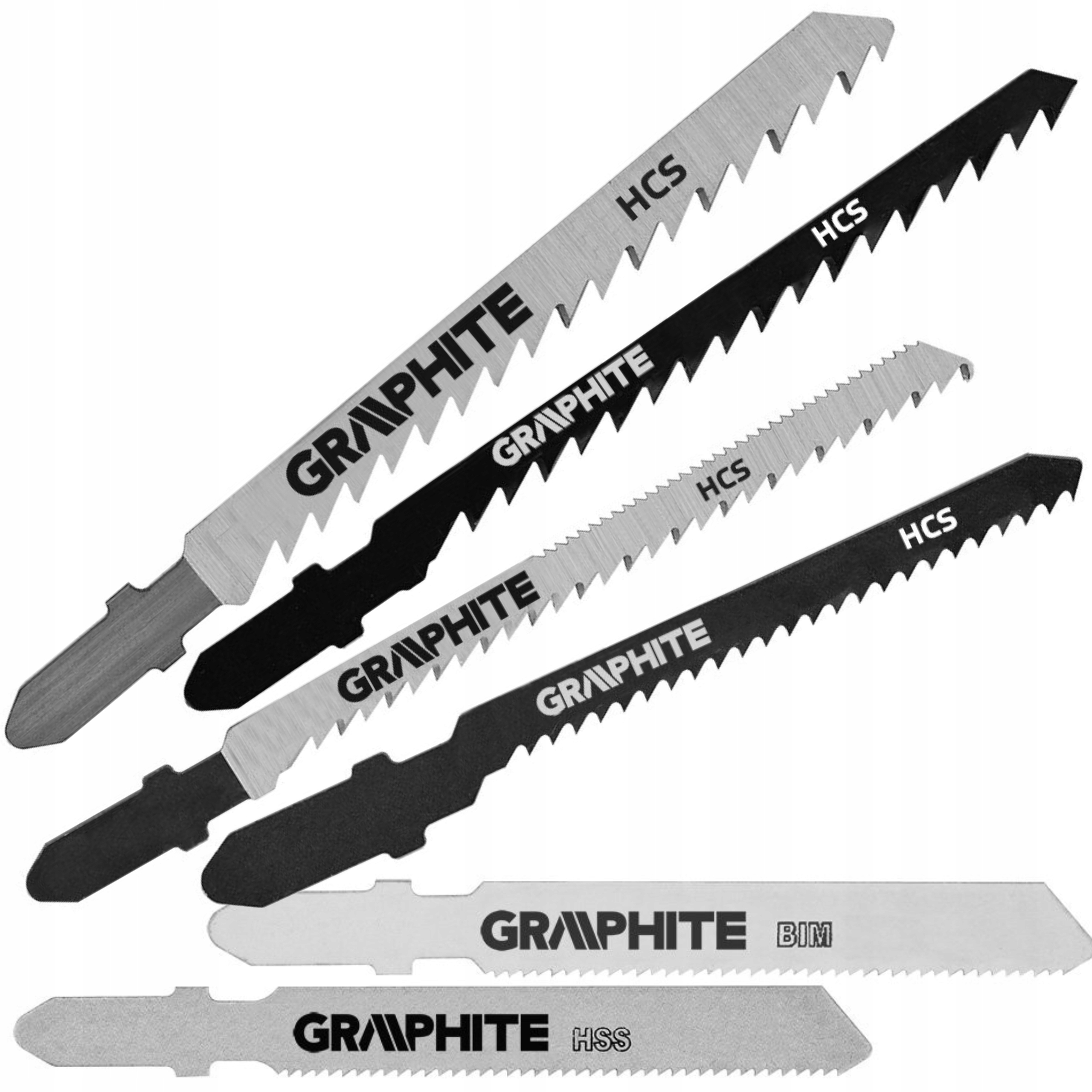 GRAPHITE ZESTAW 6 SZTUK BRZESZCZOTY DO WYRZYNARKI UCHWYT TYPU T 57H754