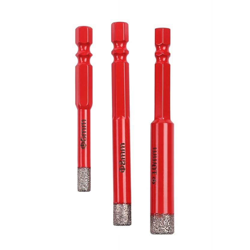 ZESTAW OTWORNIC DIAMENTOWYCH DO GRESU 3 EL HEX 6 8 10 MM Kraft&Dele KD12645