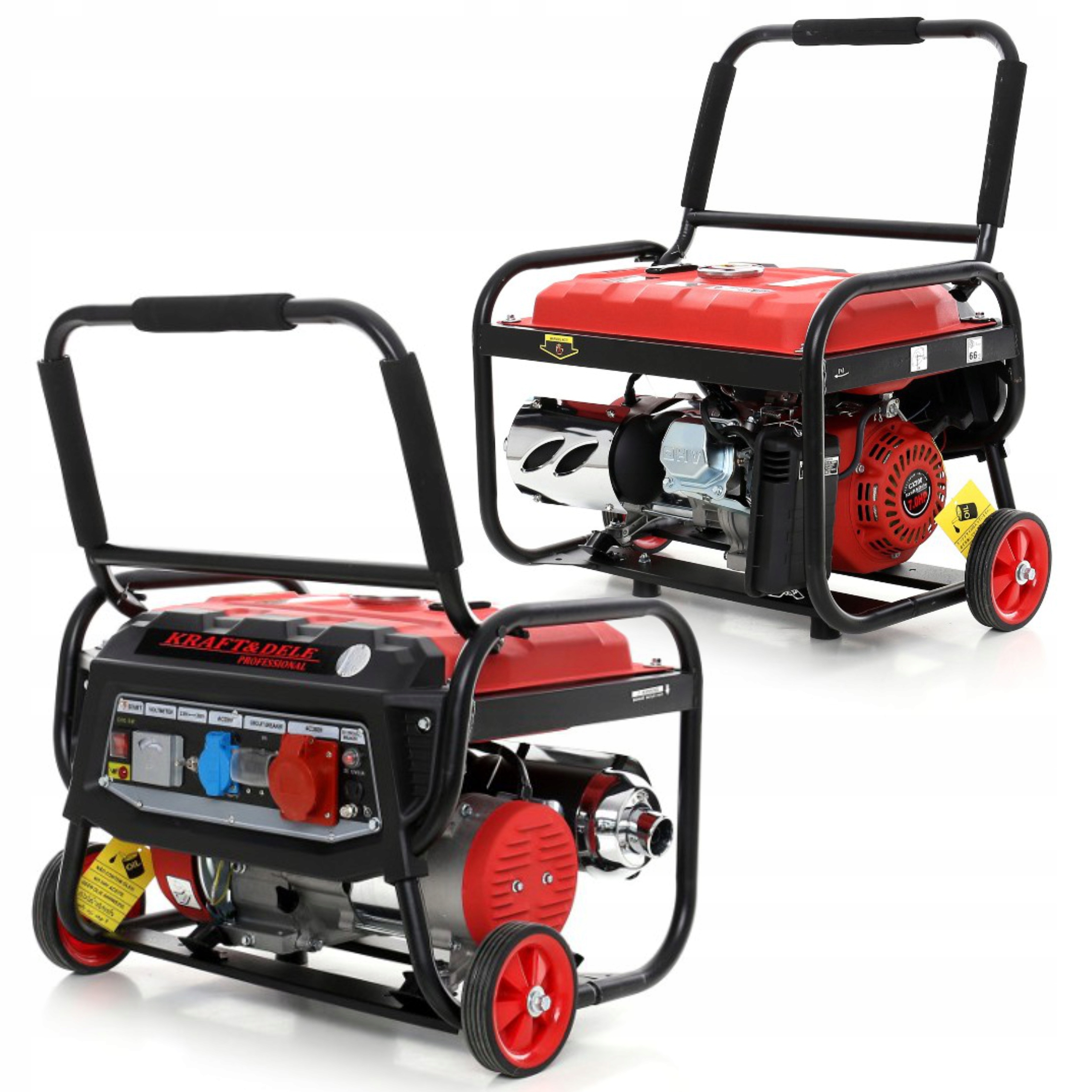 GENERATOR PRĄDOTWÓRCZY AGREGAT 3000W 230V 380V 7KM BENZYNOWY KRAFT&DELE