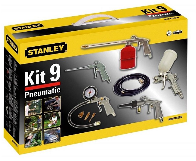 STANLEY ZESTAW LAKIERNICZY KOMPRESOR WĄŻ PISTOLET