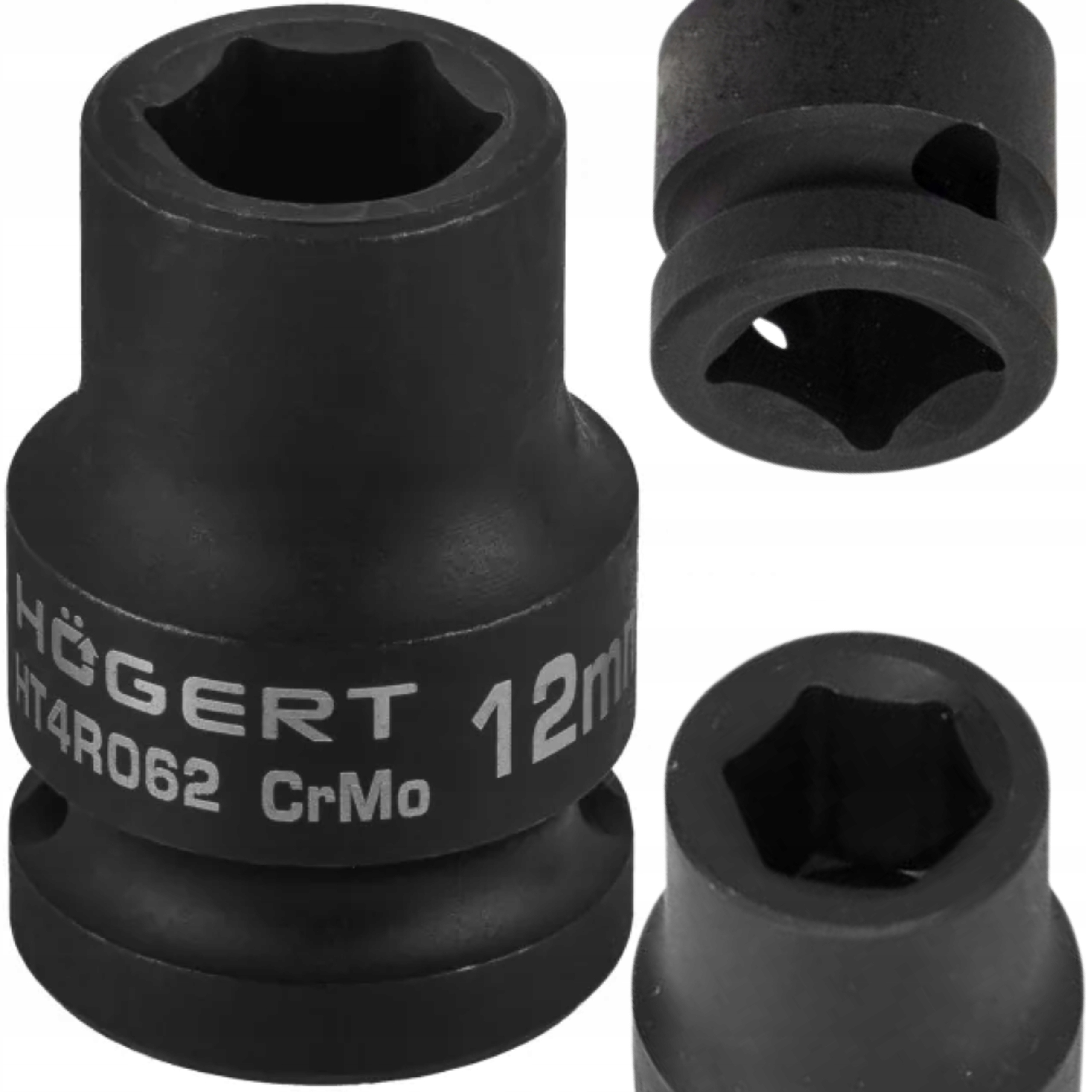 HOGERT NASADKA UDAROWA 1/2" 12MM KRÓTKA GŁOWICA SZEŚCIOKĄTNA HT4R062