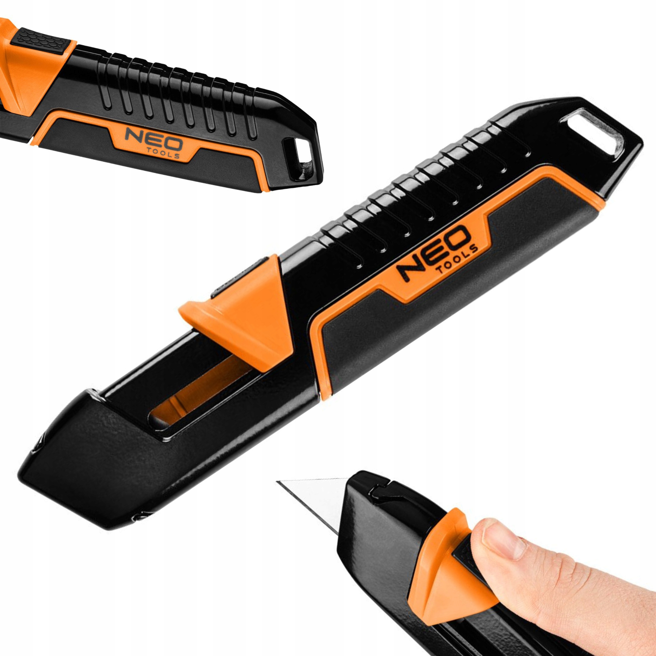 NEO UNIWERSALNY NÓŻ Z OSTRZEM TRAPEZOWYM BEZPIECZNY FAST/SAFE BLADE 63-704