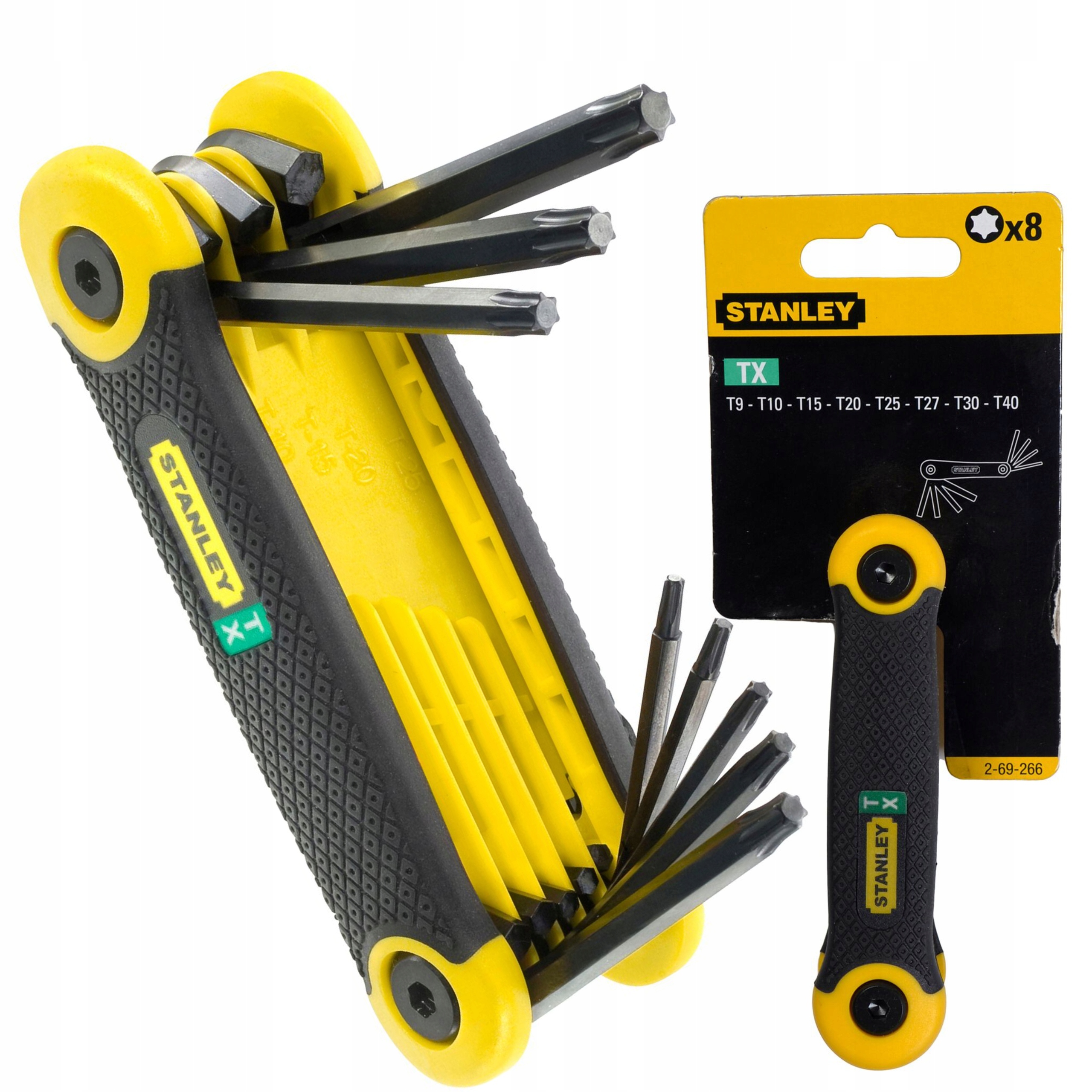 STANLEY ZESTAWY KLUCZY SKŁADANYCH TRZPIENIOWYCH 8 SZT TORX FATMAX 2-69-266