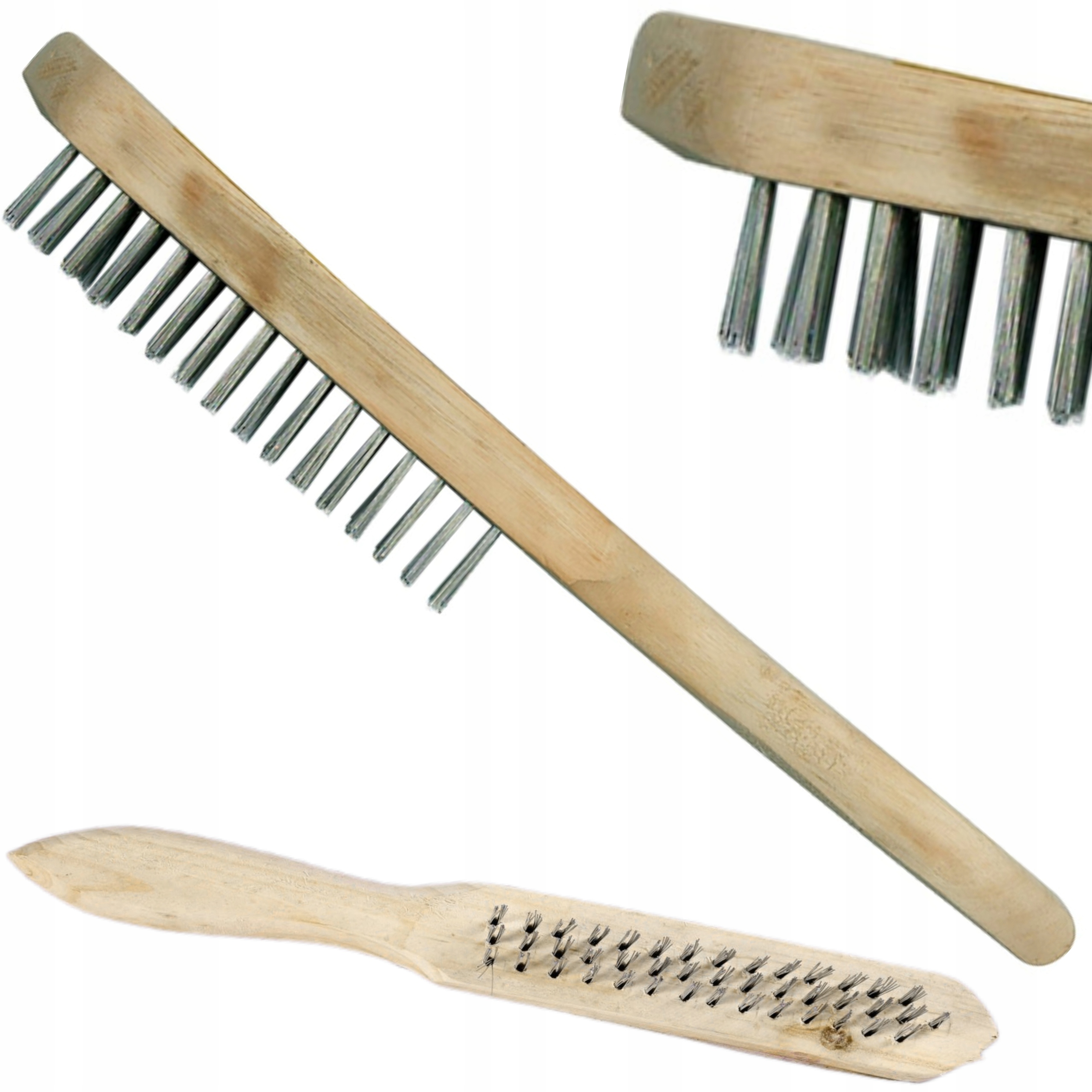 VOREL SZCZOTKA DRUCIANA 3 RZĘDOWA DO RDZY LAKIERU STAL/ DREWNO OCYNK 06930