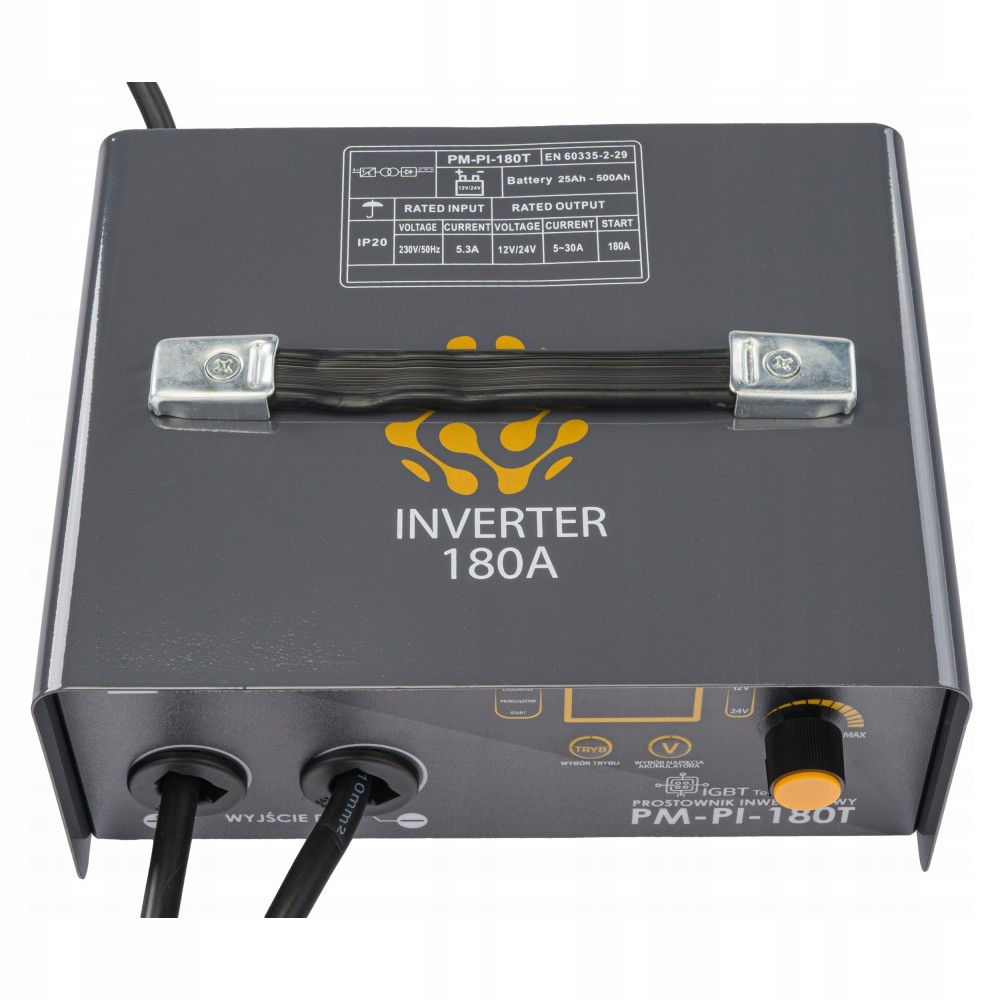 PROSTOWNIK AKUMULATOROWY INWERTOROWY Z ROZRUCHEM 180A 12/24 V ŁADOWARKA 30A