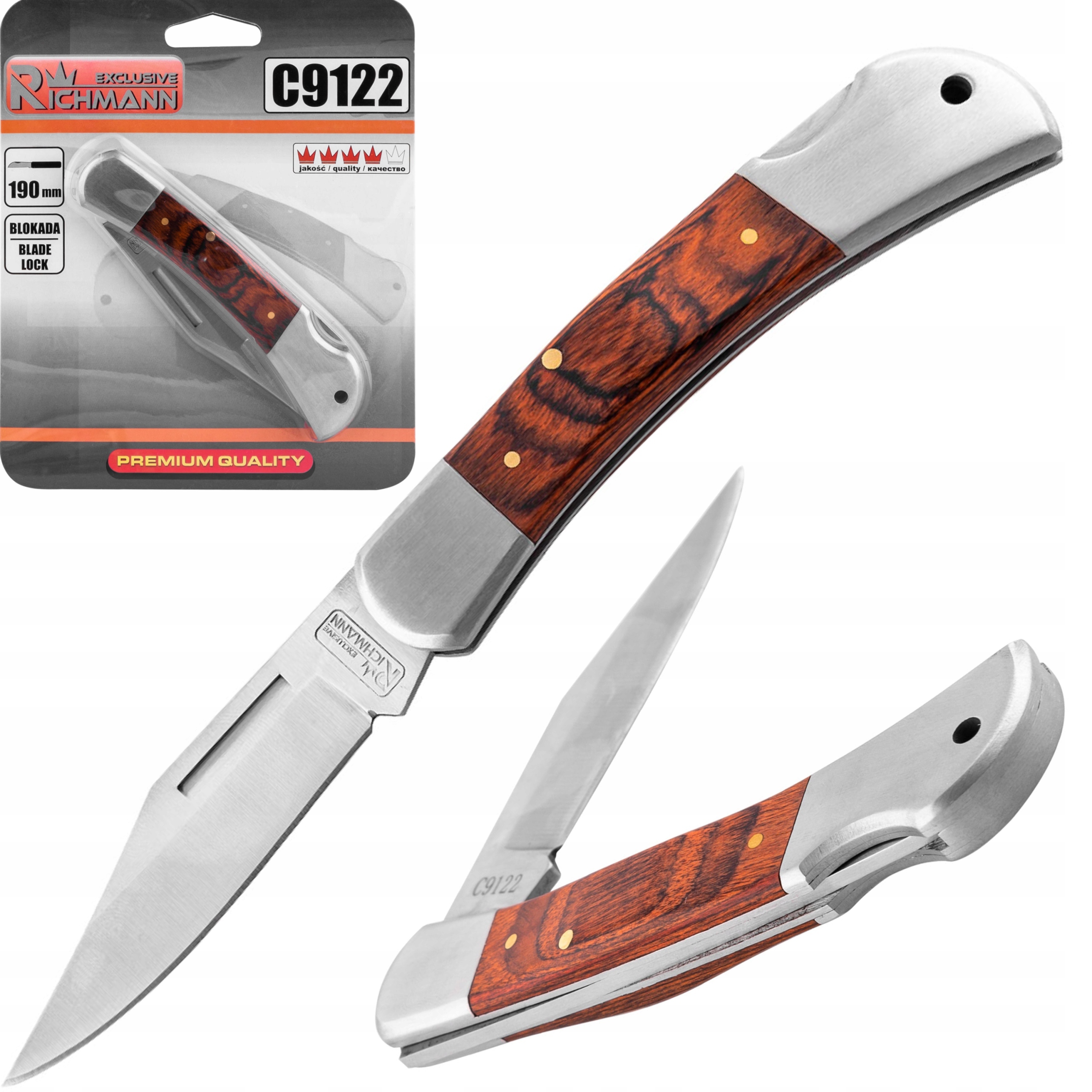 RICHMANN UNIWERSALNY NÓŻ MONTERSKI SKŁADANY 195 MM BLADE - LOCK C9122