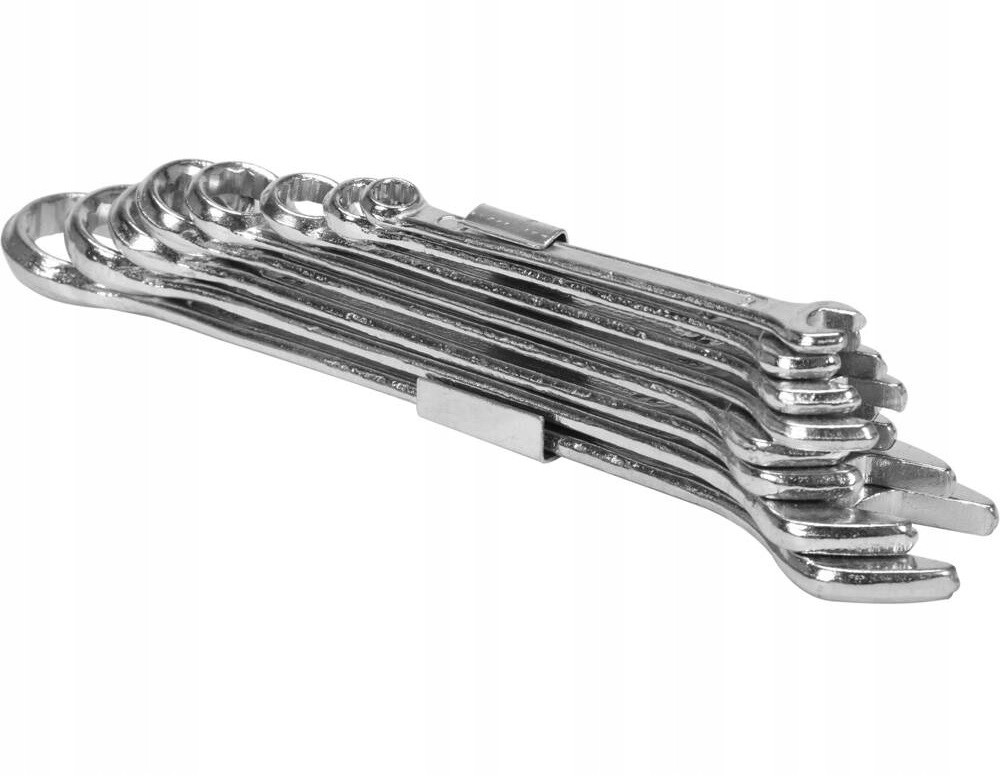 VOREL KLUCZE PROFESJONALNY PŁASKO-OCZKOWE 6-19MM , KPL. 8SZT CLIP 51590