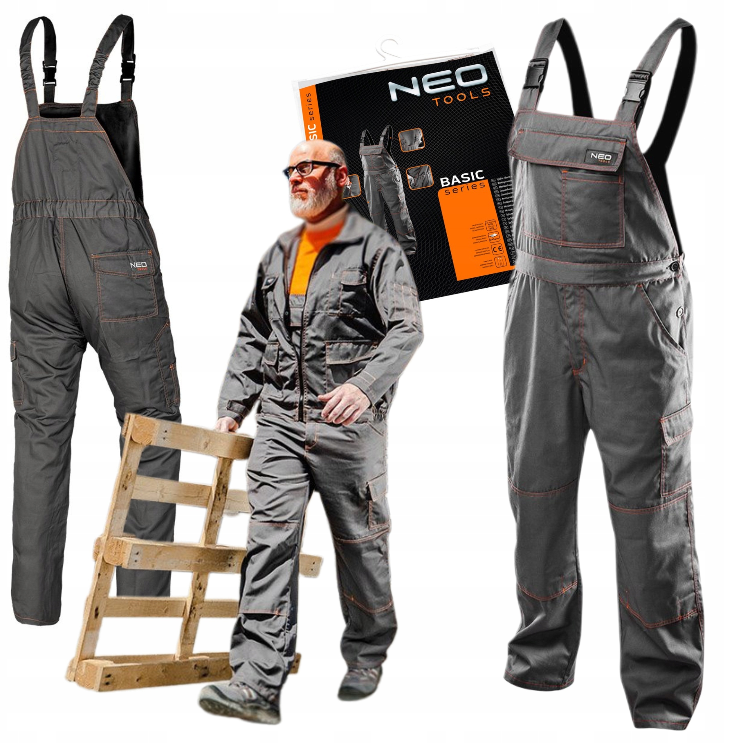 NEO SPODNIE ROBOCZE NA SZELKACH BASIC 81-430 Rozmiar M/50