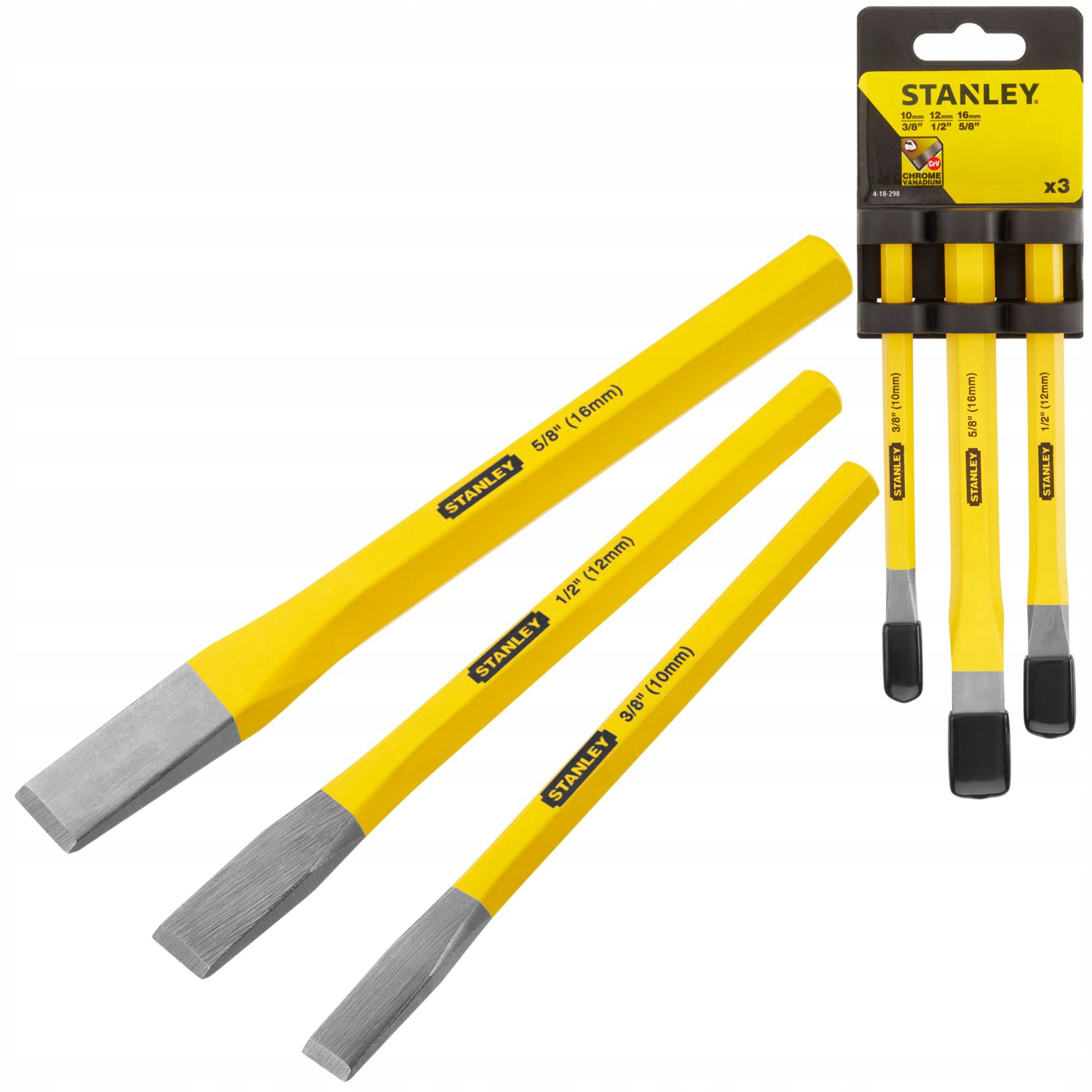 STANLEY 18-298 PRZECINAKI PŁASKIE DO METALU 3SZT