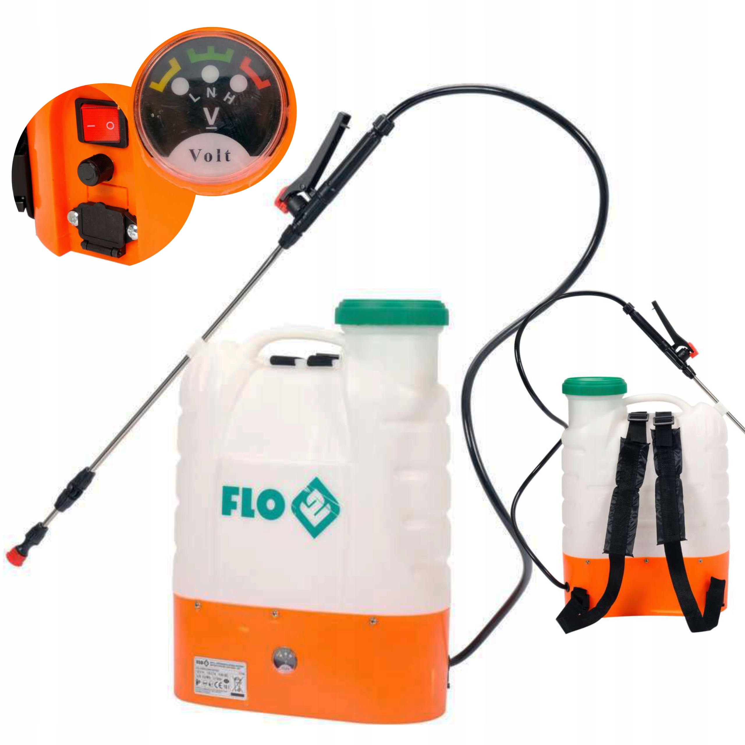 FLO OPRYSKIWACZ AKUMULATOROWY PLECAKOWY OGRODOWY 16L 3 KOŃCÓWKI 89610