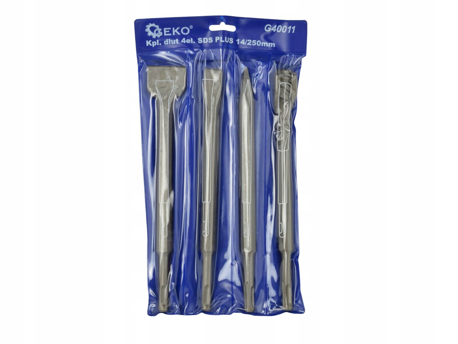 DŁUTA DO BETONU 4SZT ZESTAW SDS PLUS 14x250mm GEKO
