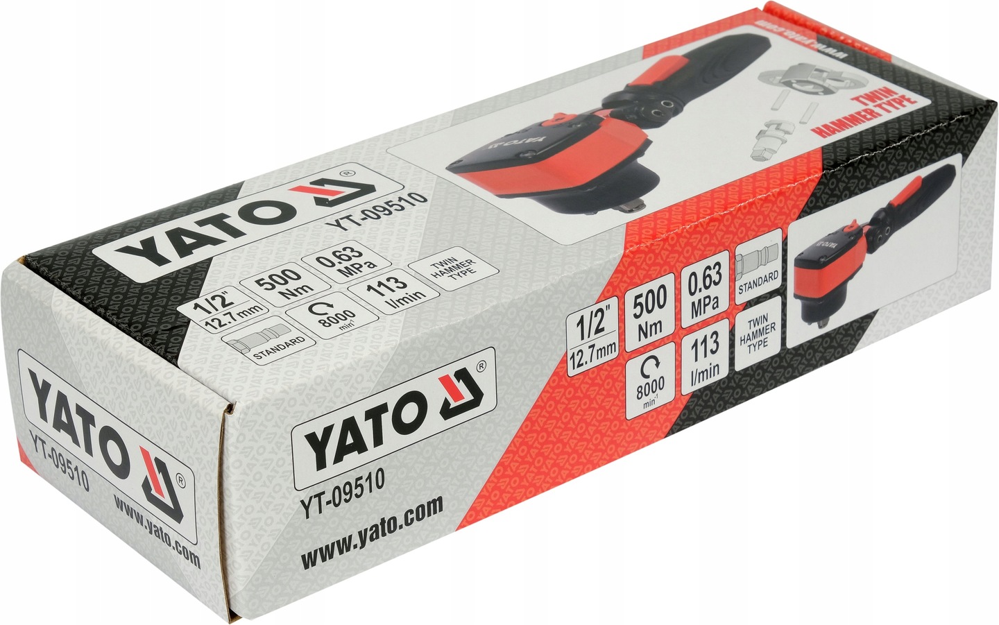 YATO KLUCZ PNEUMATYCZNY UDAROWY PRZEGUBOWY 1/2''