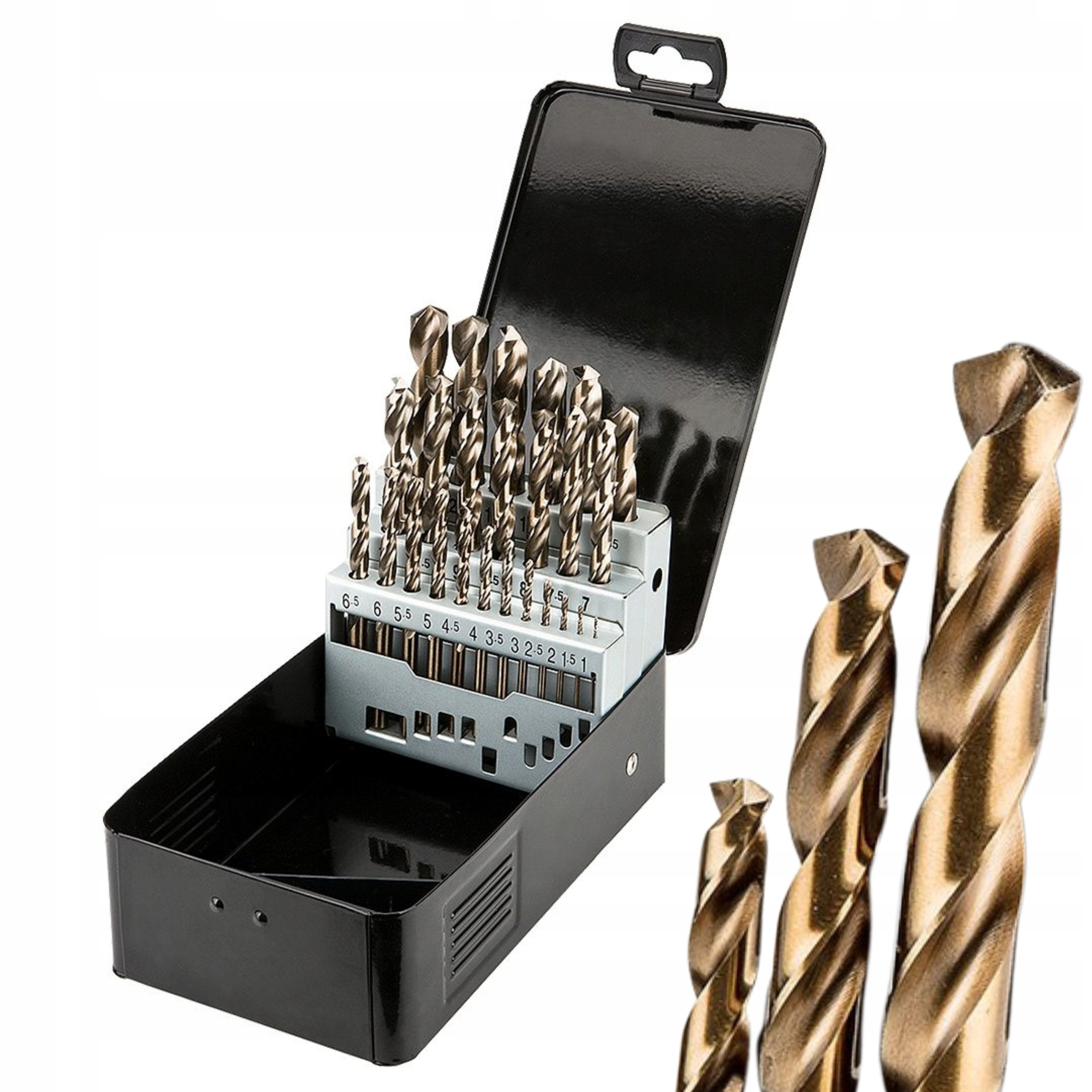 GRAPHITE ZESTAW 25 SZT. WIERTŁA DO METALU HSS-CO 1.0-13.0 MM WALIZKA 57H090
