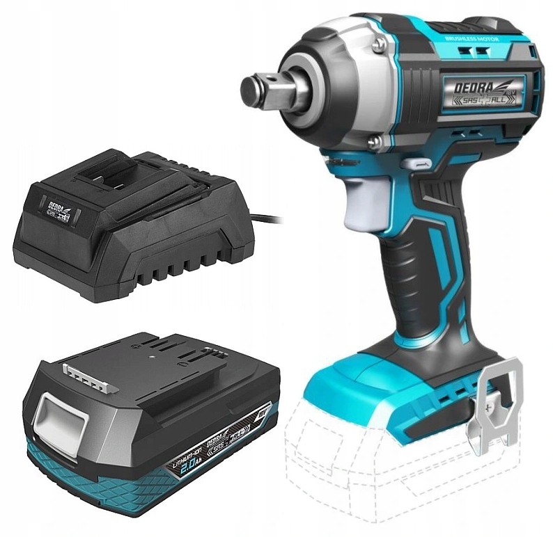 DEDRA DED7146 KLUCZ UDAROWY akumulatorowy 18V +2Ah