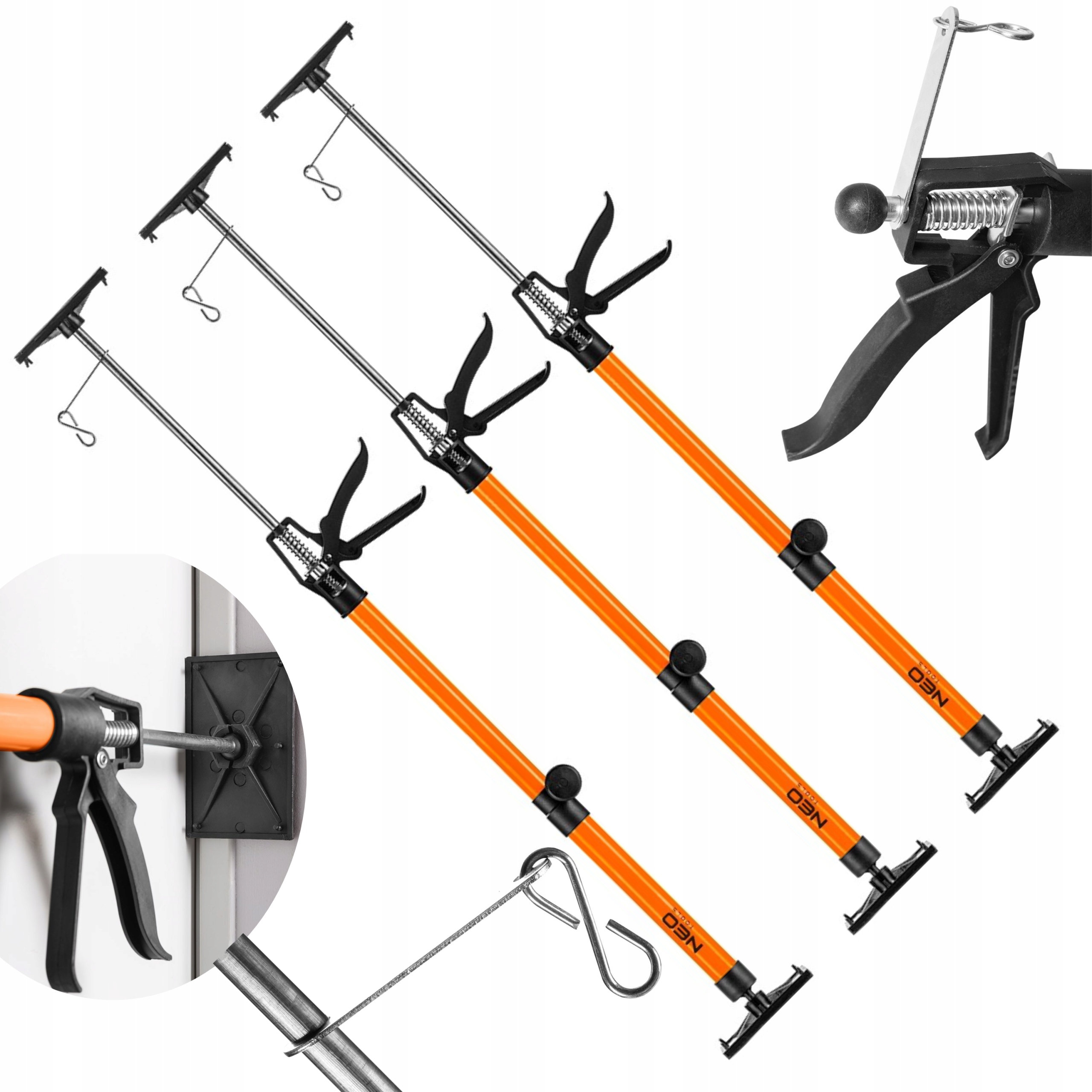 NEO 3x PODPORA TELESKOPOWA SUFITOWA 50-115 CM PŁYT