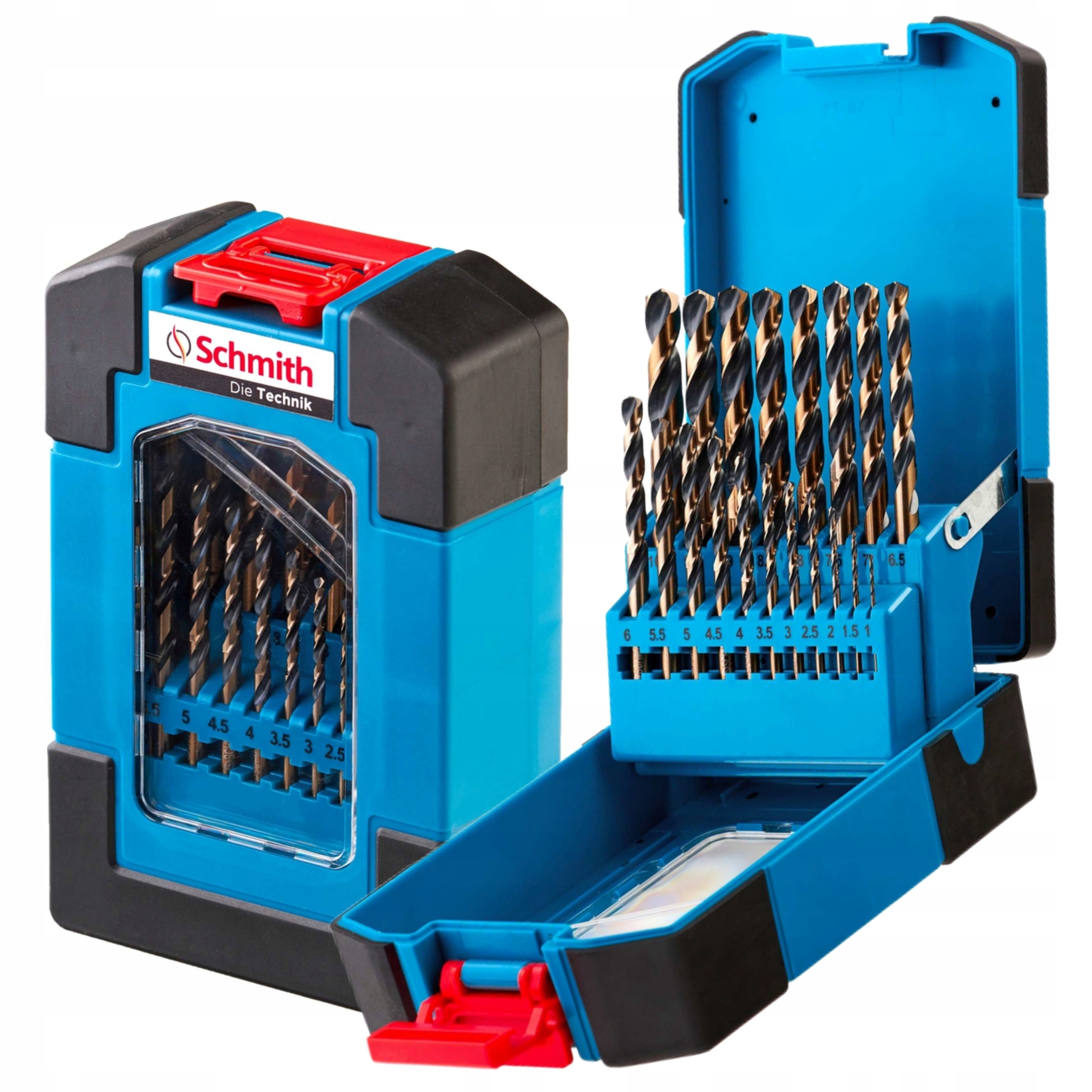 KOMPLET WIERTEŁ DO METALU HSS PRO 19 SZT SCHMITH