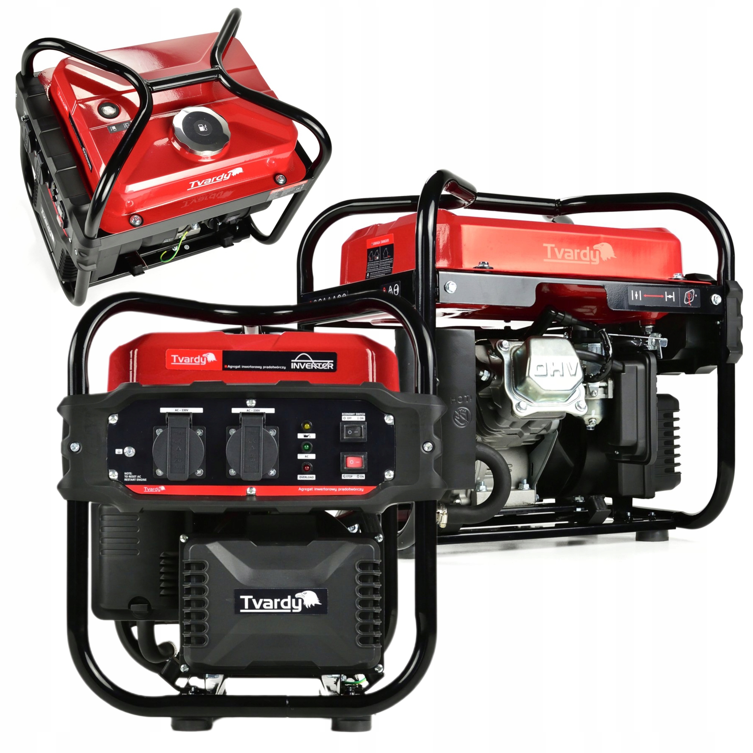 TVARDY AGREGAT INWERTOROWY PRĄDOTWÓRCZY 3KM 2KW OHV JEDNOFAZOWY 10L T05010