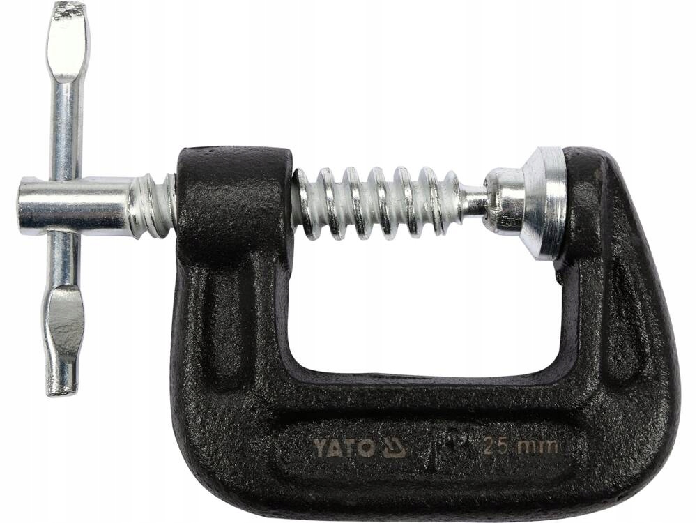 YATO ŚCISK ŚRUBOWY TYP C 1" UCHWYT STOLARSKI SPAWALNICZY ŻELIWNY YT-64250