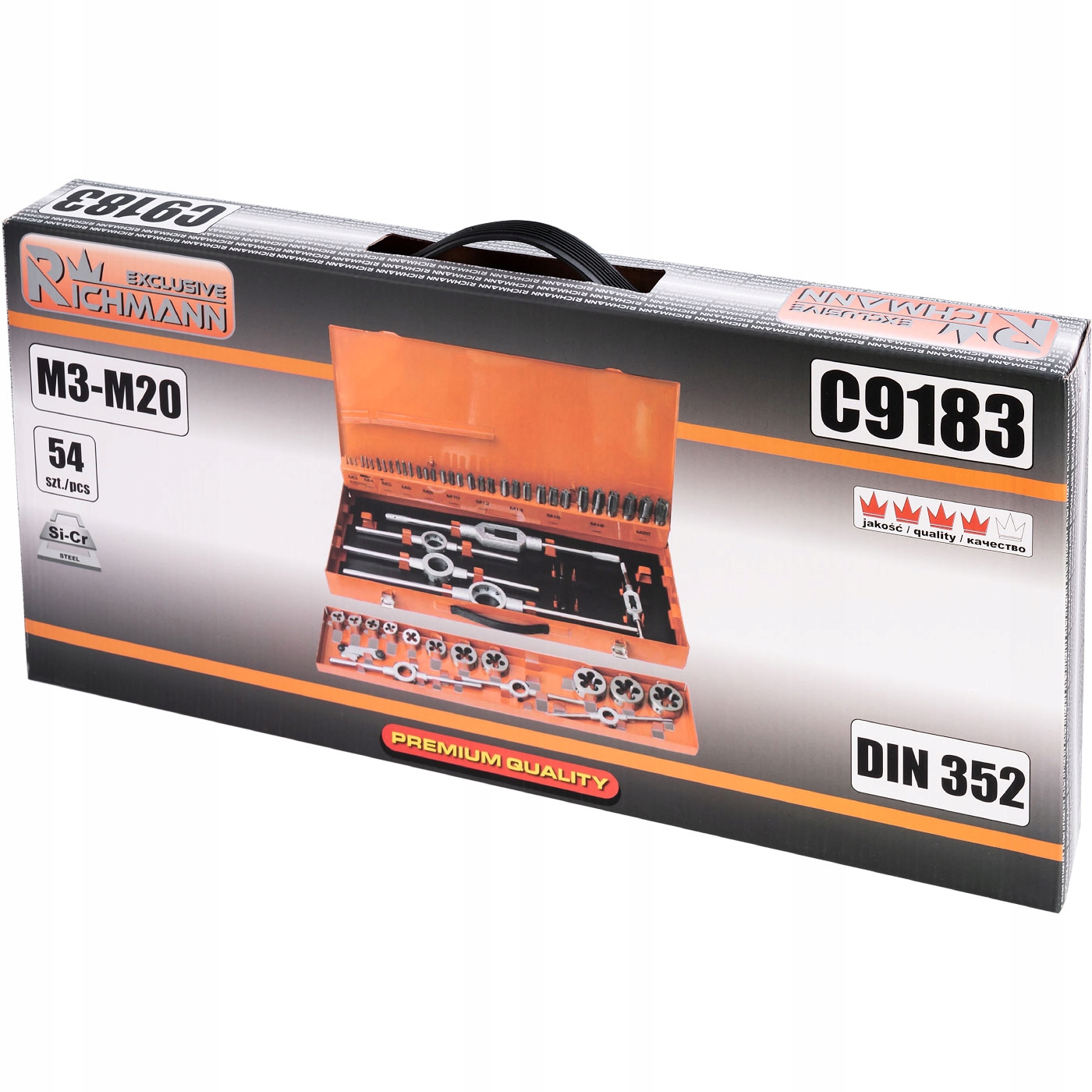 RICHMANN GWINTOWNIKI NARZYNKI M3 - M20 ZESTAW 54 ELE WALIZKA C9183