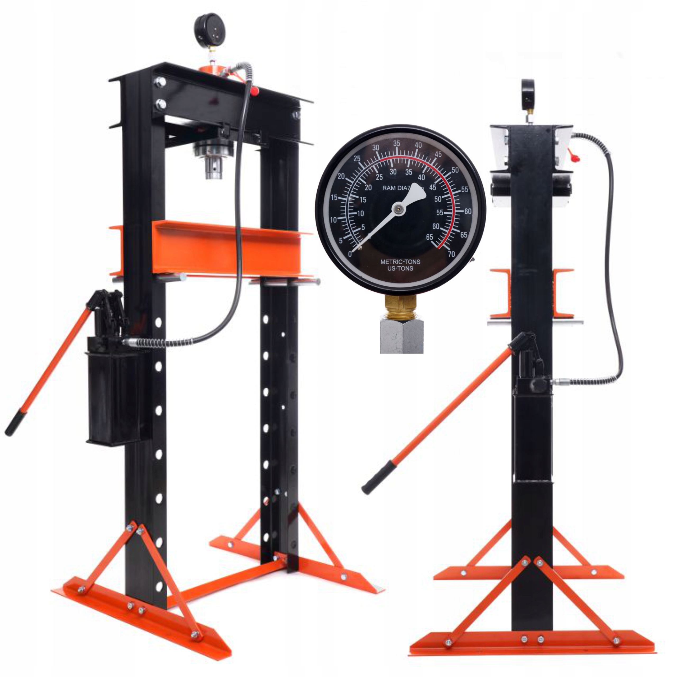 KRAFT&DELE SOLIDNA PRASA HYDRAULICZNA STAL KONSTRUKCYJNA 30T 0-1020mm KD317