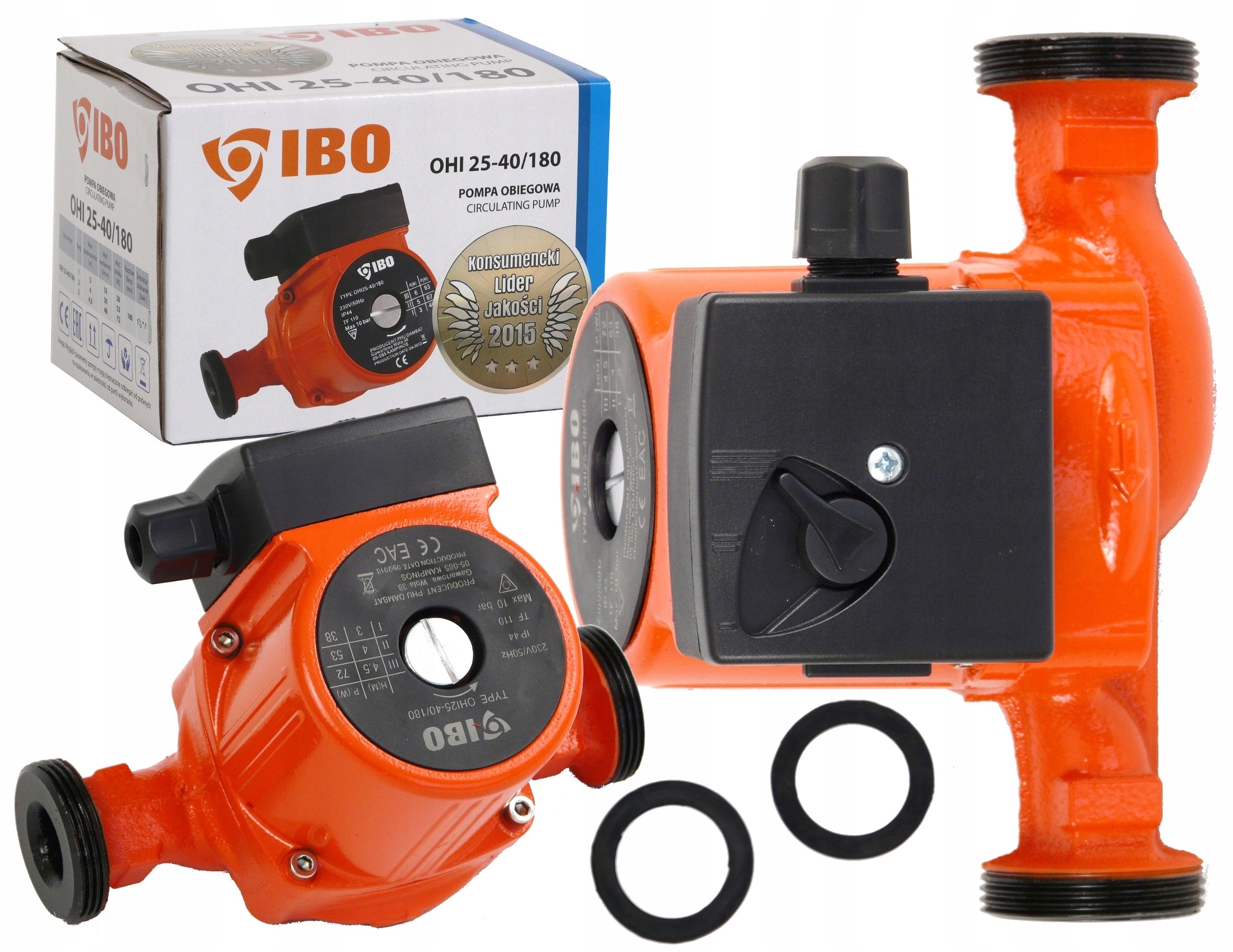 POMPA CYRKULACYJNA 3BIEGOWA 25-40/180 SOLIDNA MOCNA WYDAJNA IBO OHI MAX 72W