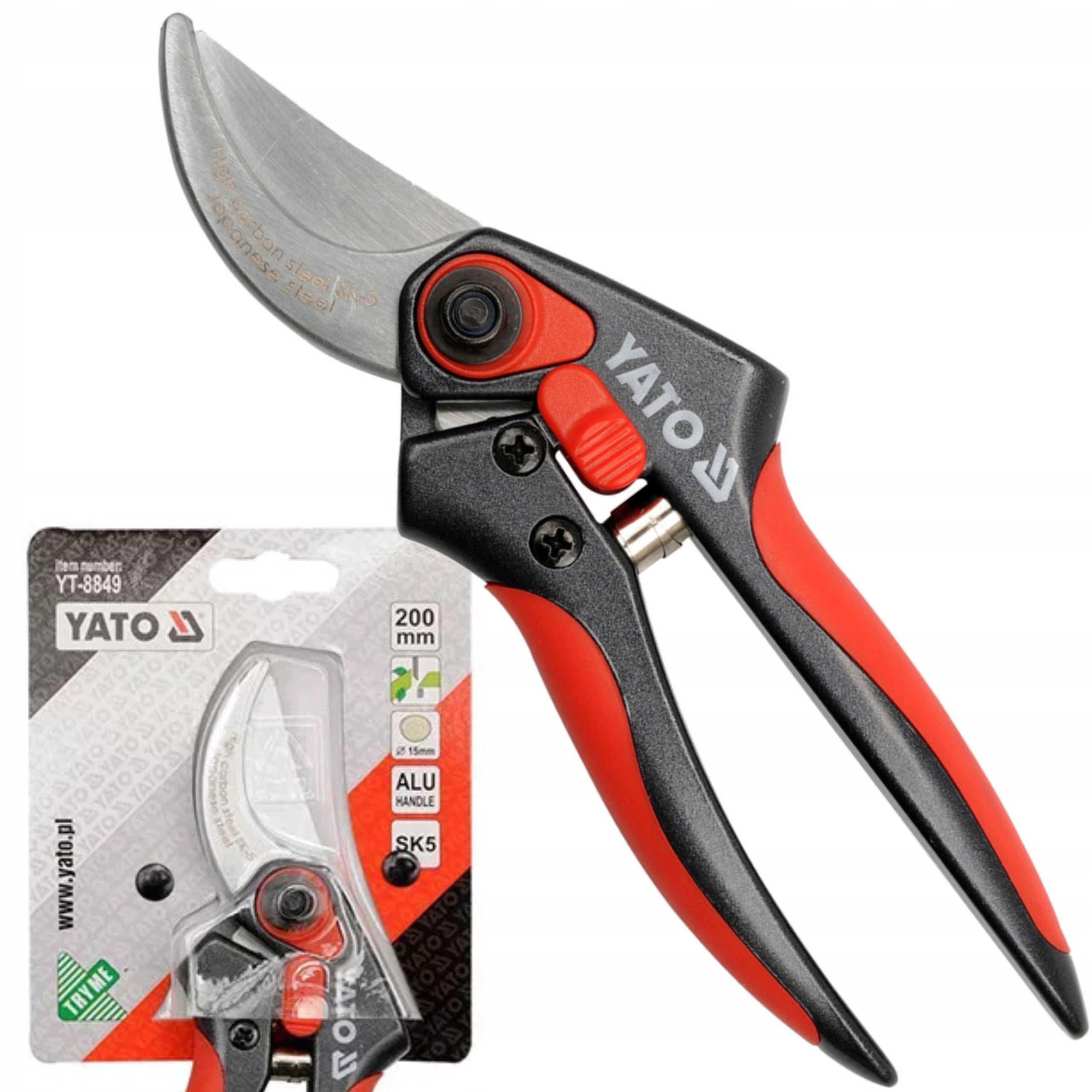 YATO SEKATOR UNIWERSALNY NOŻYCOWY 200MM ALUMINIOWY RACZKI YT-8849