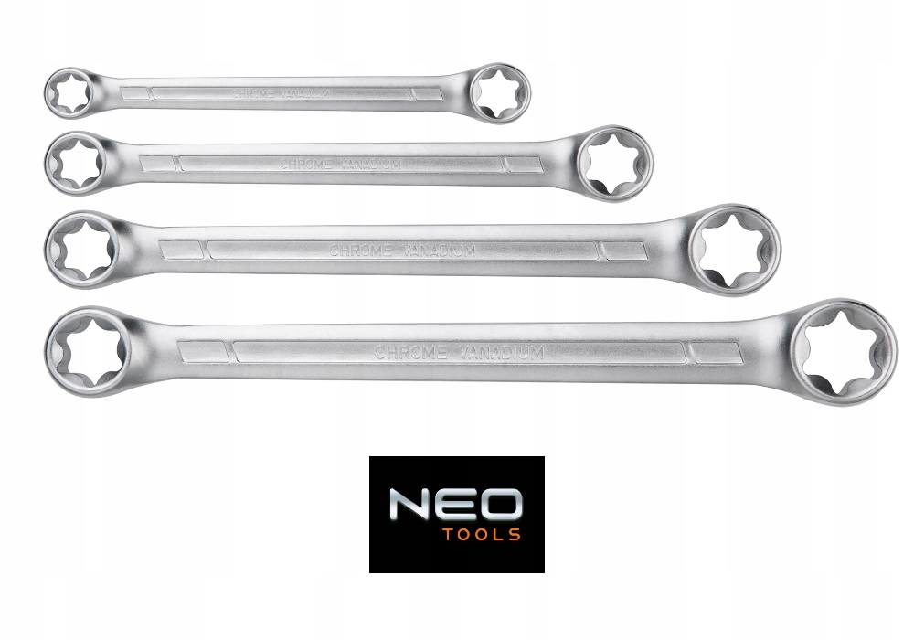 KLUCZE OCZKOWE TORX DWUSTRONNE 4 SZTUKI NEO 09-980