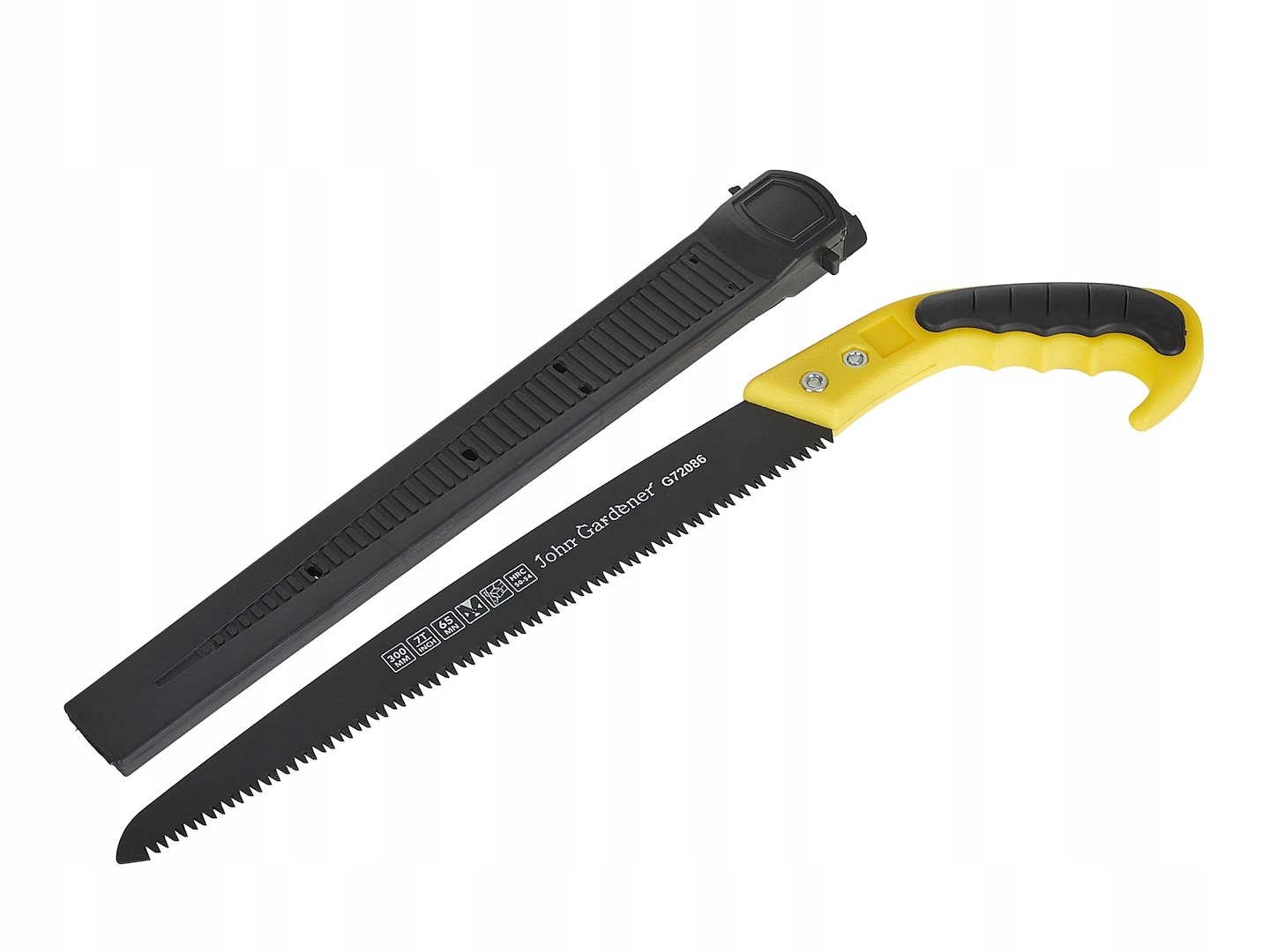 PIŁA RĘCZNA DO CIĘCIA DREWNA GAŁĘZI PROSTA 30CM KABURA POWŁOKA PTFE 54HRC