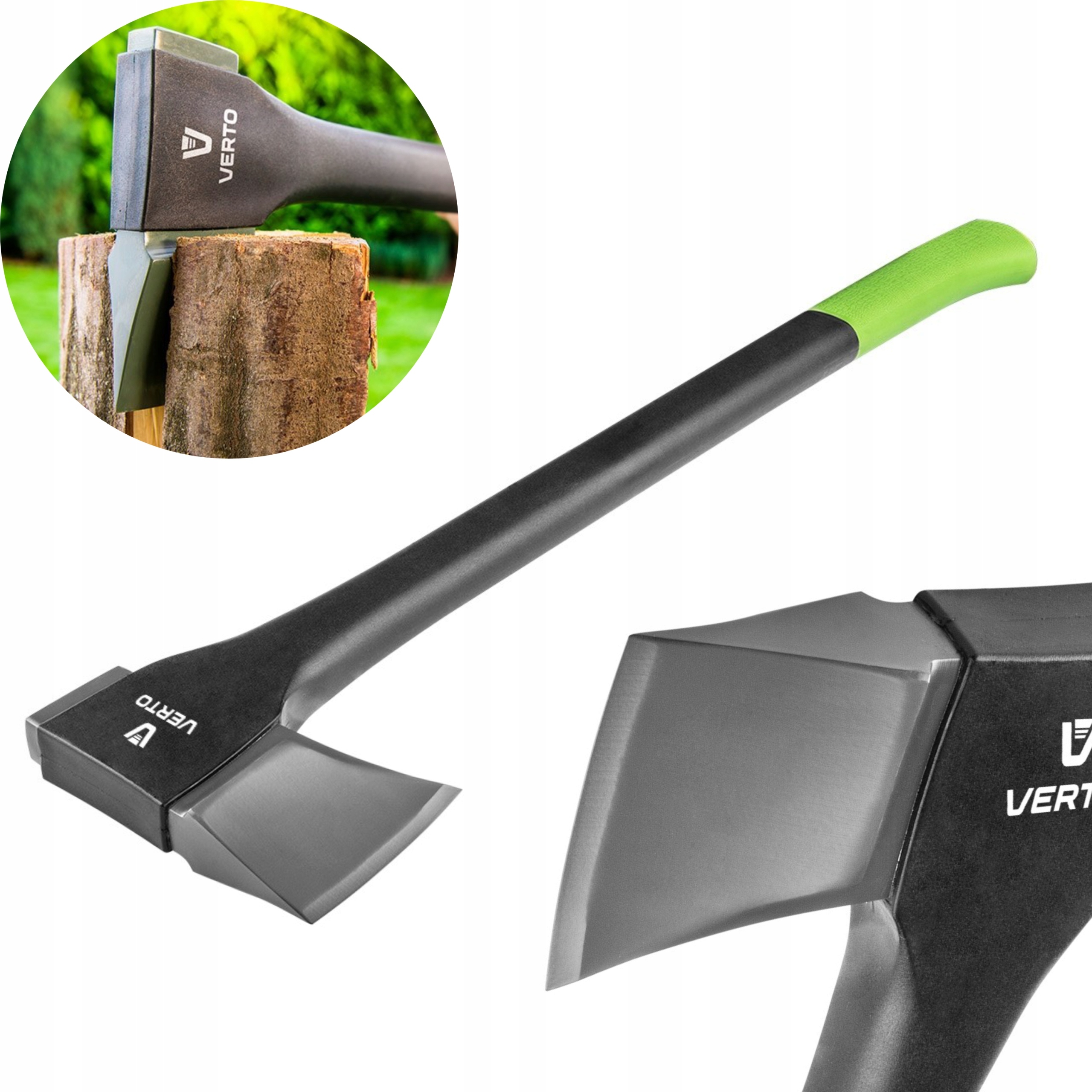 SIEKIERA ROZŁUPUJĄCA 1510 G, OBUCH 1000 G, TRZONEK