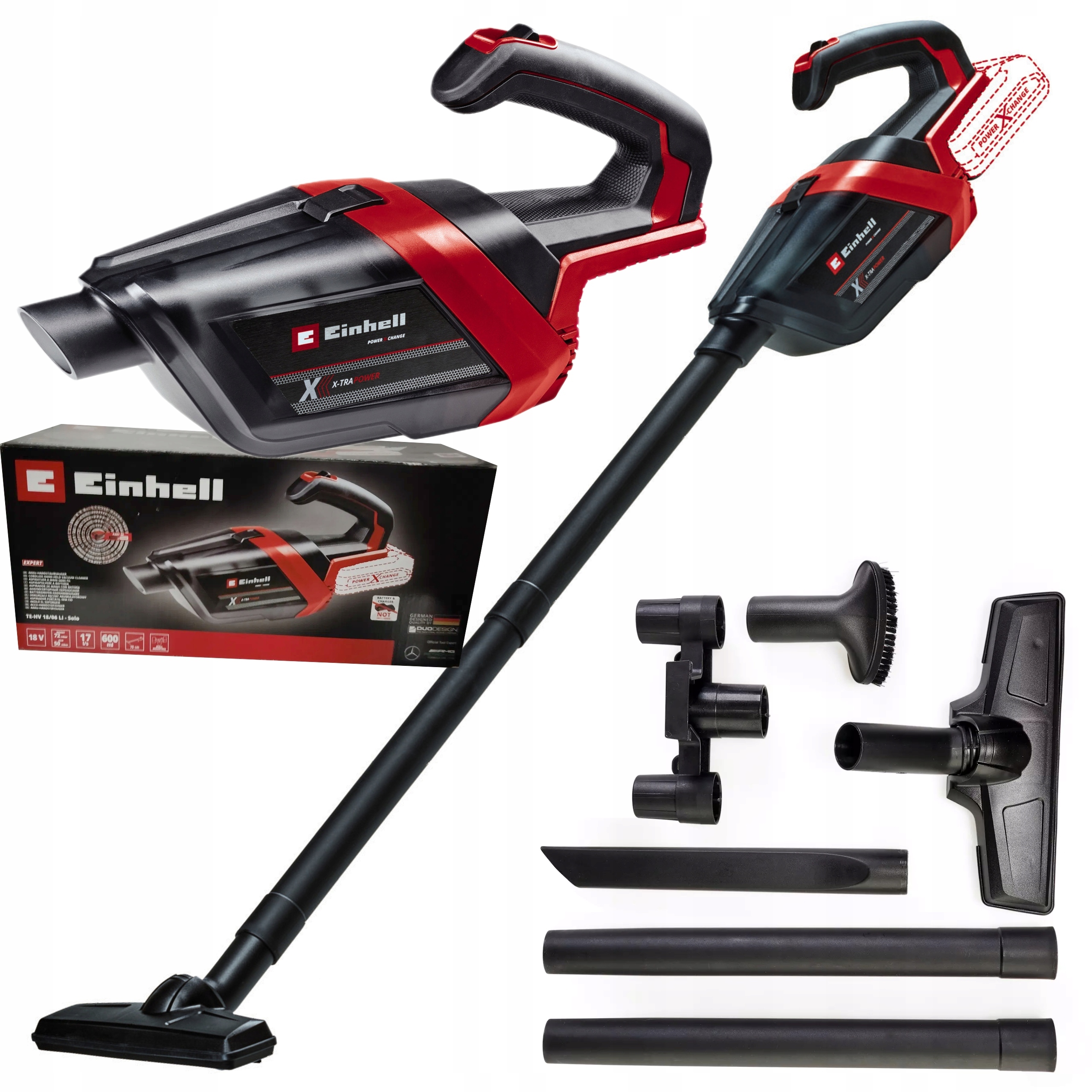EINHELL ODKURZACZ SAMOCHODOWY 0,6L AKUMULATOROWY 18V TE-HV 18/06 Li SOLO