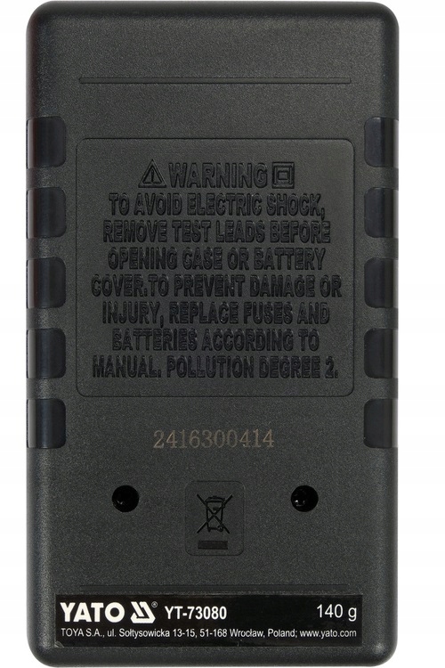YATO MULTIMETR RĘCZNY CYFROWY MIERNIK BUZER Z WYŚWIETLACZEM LCD YT-73080