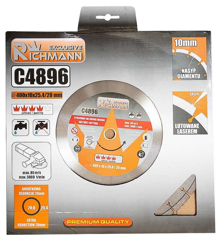 TARCZA DIAMENTOWA 400x25,4/20mm RICHMANN C4896