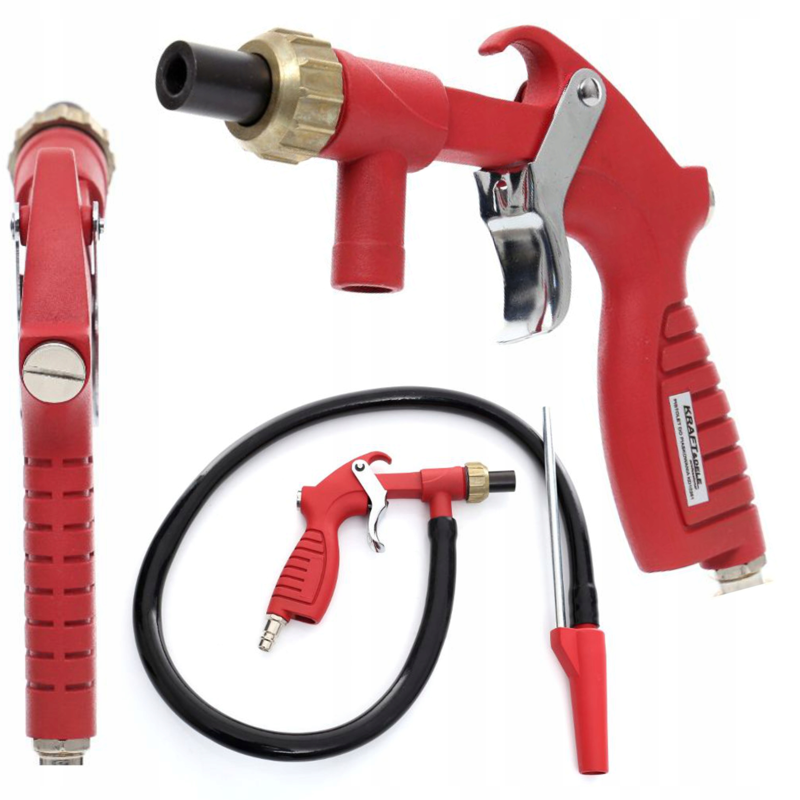 PISTOLET DO PIASKOWANIA Z WĘŻEM METAL CERAMIKA PIASKARKA WĄŻ 1/4" KRAFT