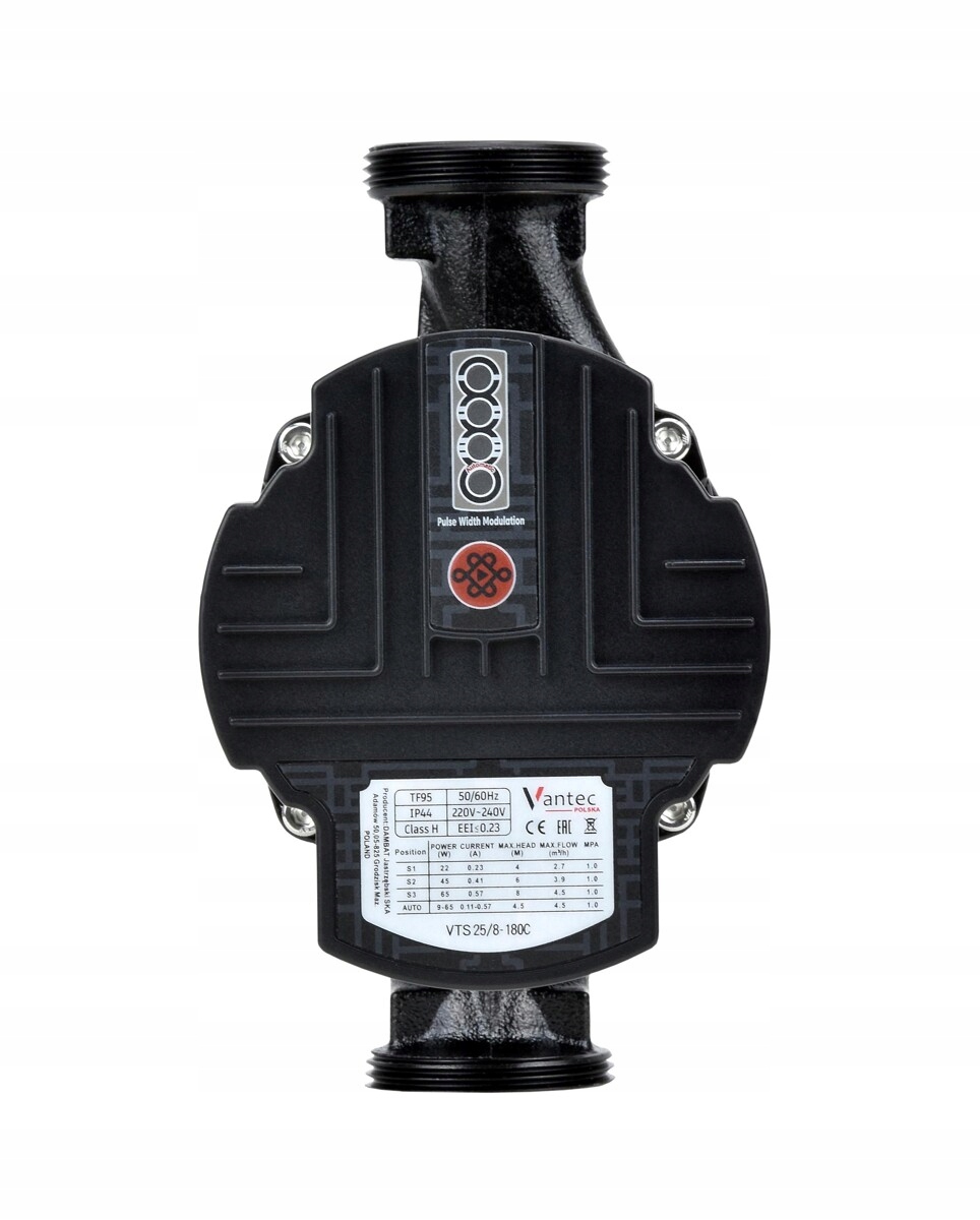 POMPA OBIEGOWA DO CO CWU VTS 25/4-180C PWM VANTEC POMPA ZE ŚRUBUNKAMI CO