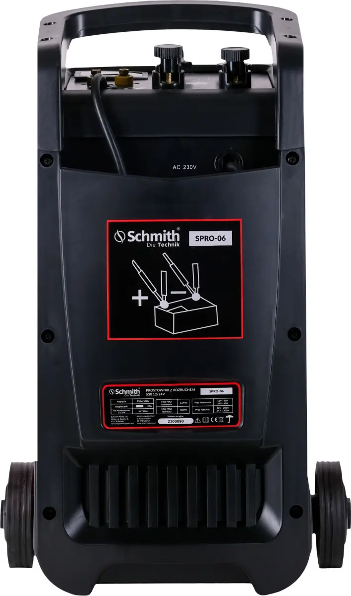 SCHMITH PROSTOWNIK SAMOCHODOWY Z ROZRUCHEM ROZRUCH START 530 12/24V 750Ah